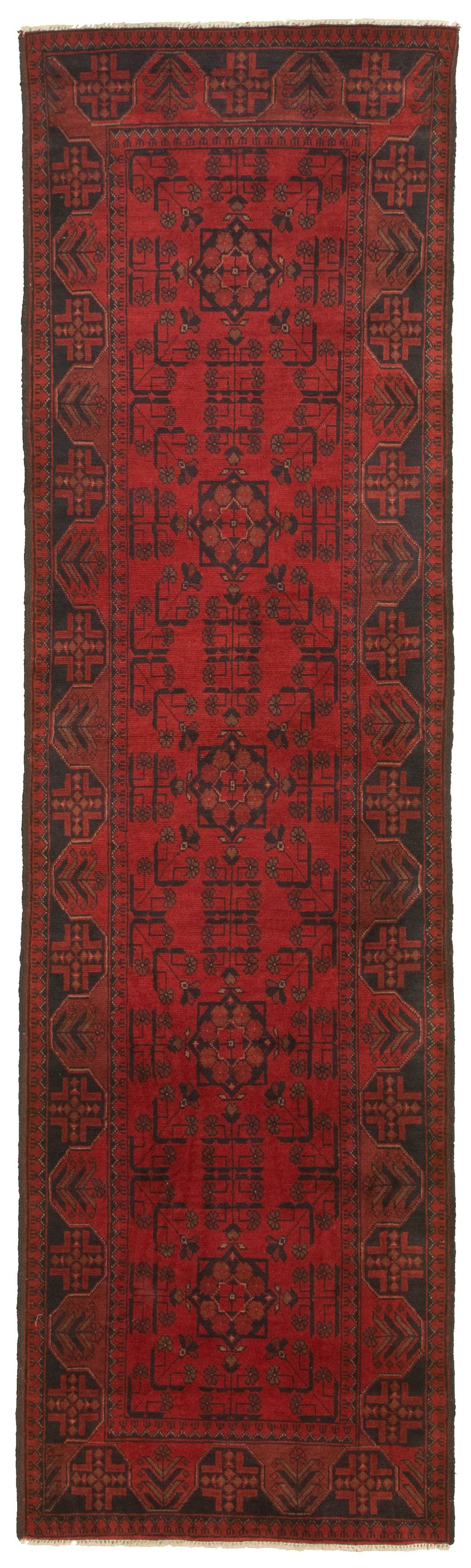 Hand-knotted Finest Khal Mohammadi Red  Rug 2'8" x 9'8" Size: 2'7" x 9'8"  