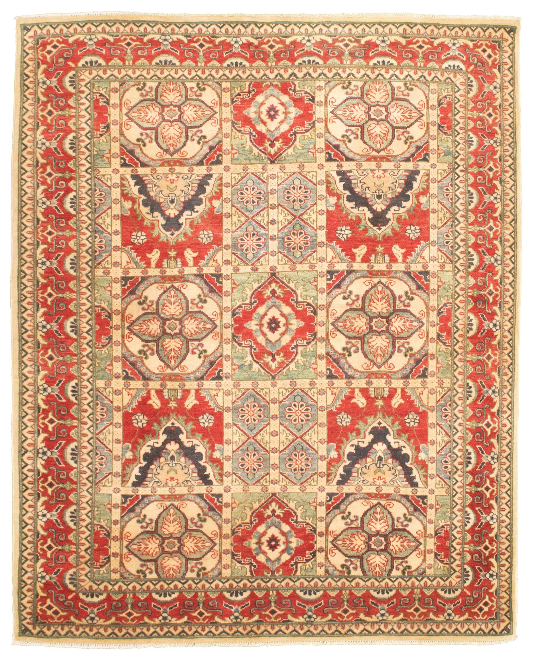 Hand-knotted Finest Gazni Red  Rug 5'0" x 6'1" Size: 5'0" x 6'1"  