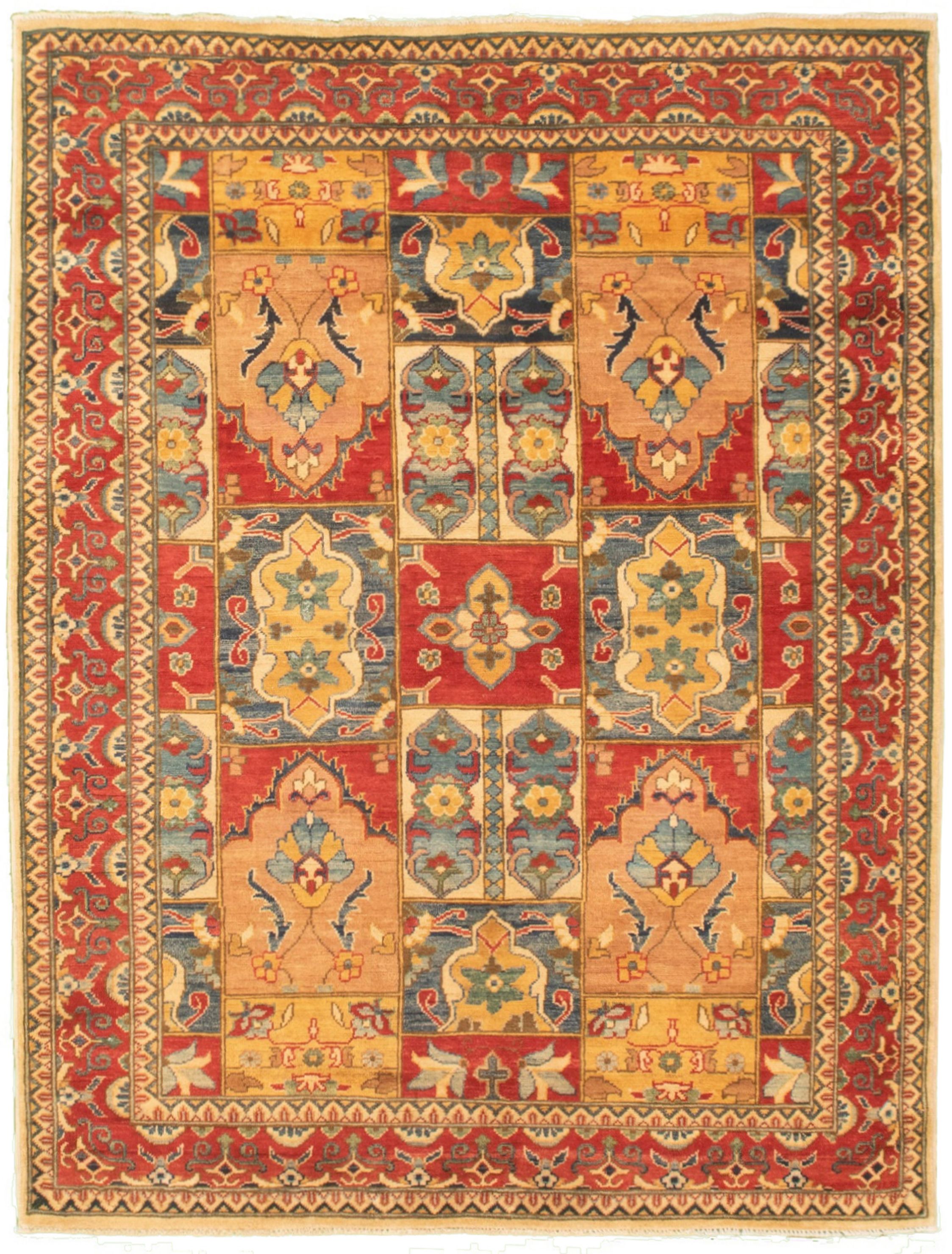 Hand-knotted Finest Gazni Red  Rug 4'11" x 6'7"  Size: 4'11" x 6'7"  