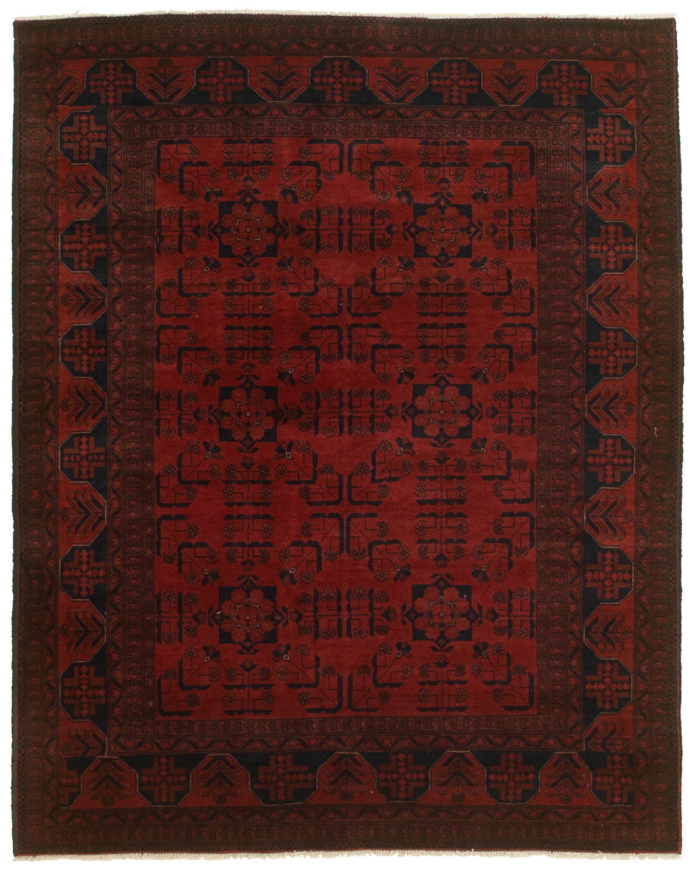 Hand-knotted Finest Khal Mohammadi Red  Rug 4'11" x 6'4"  Size: 4'11" x 6'4"  