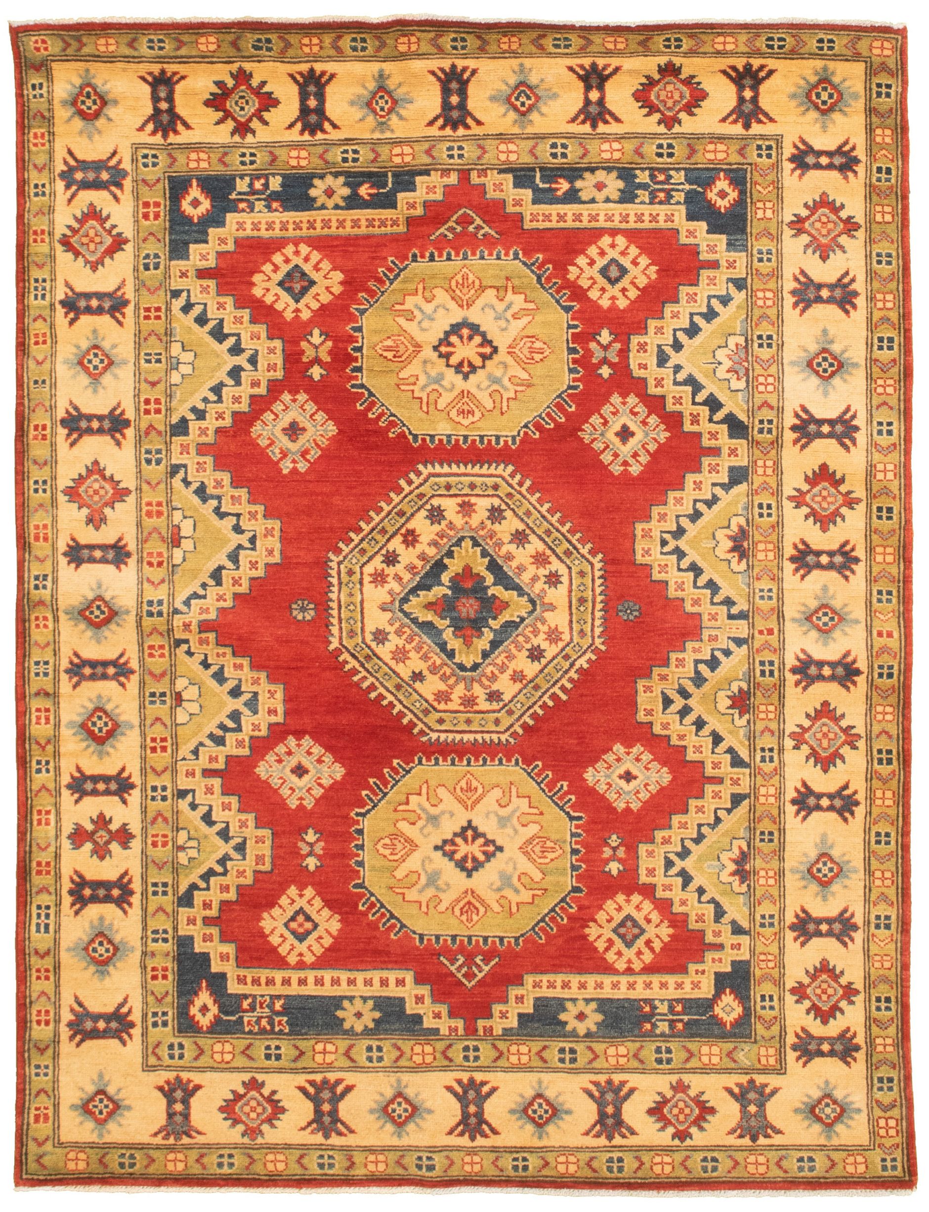 Hand-knotted Finest Gazni Red  Rug 5'1" x 6'9" Size: 5'1" x 6'9"  