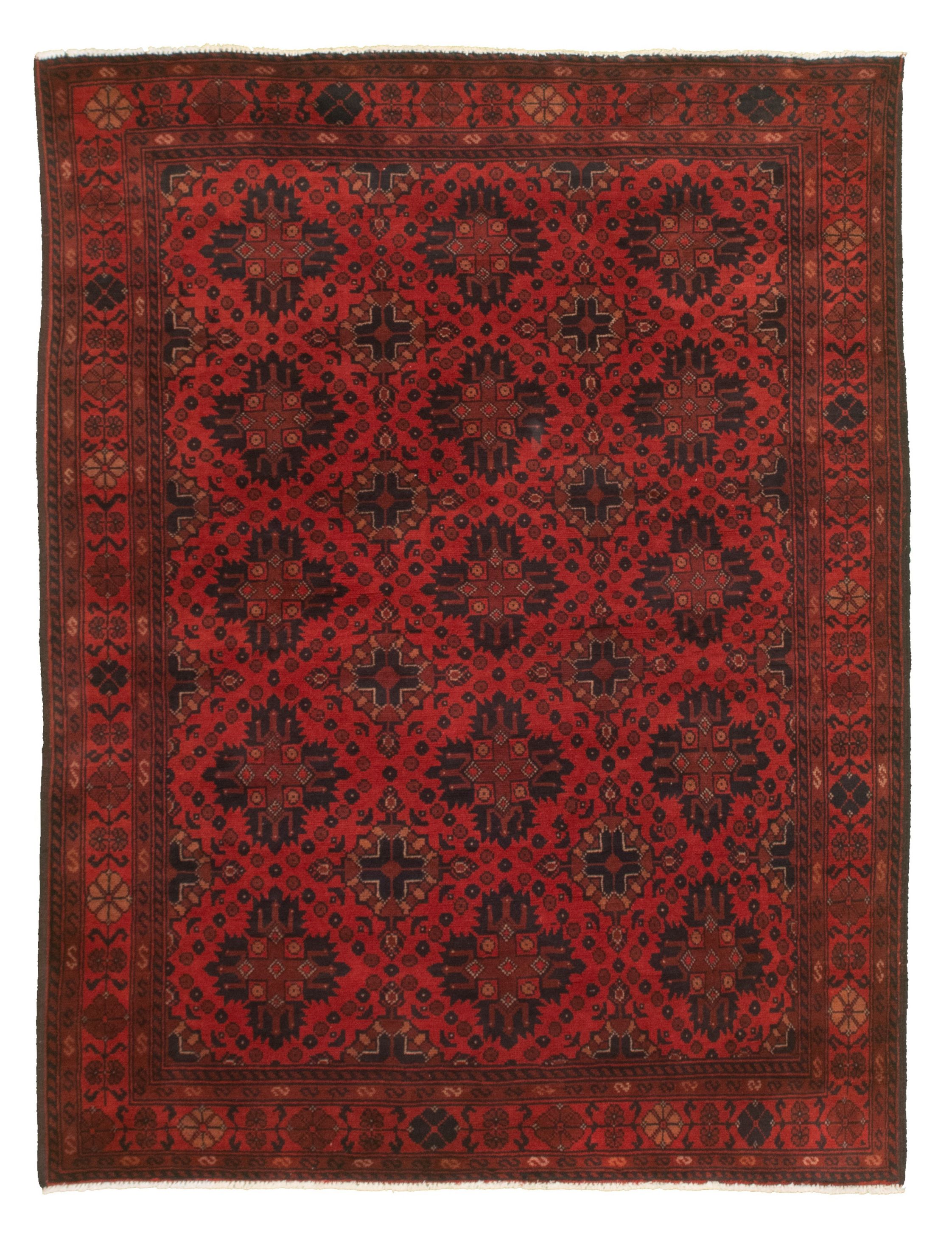 Hand-knotted Finest Khal Mohammadi Red  Rug 4'10" x 6'6"  Size: 4'10" x 6'6"  