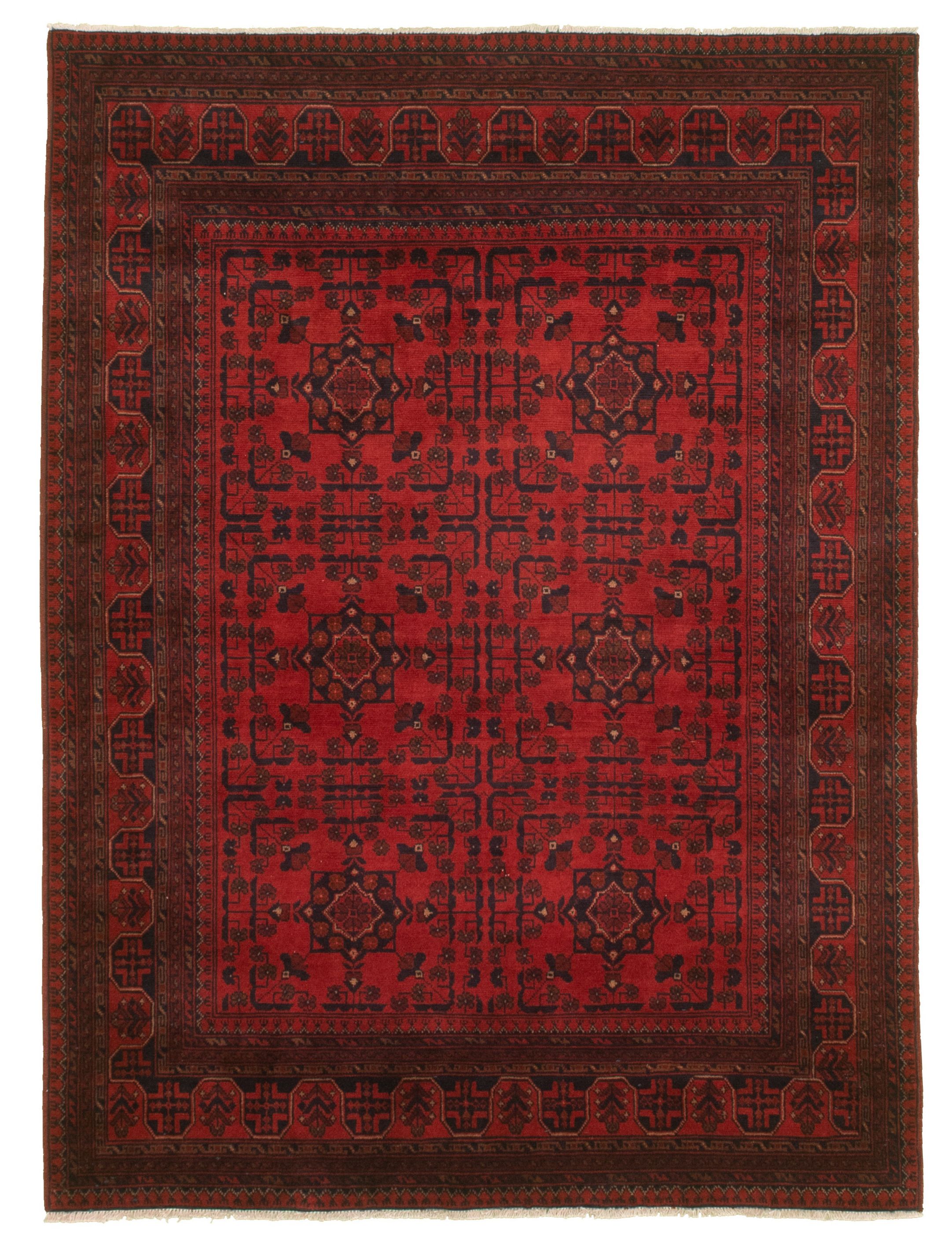 Hand-knotted Finest Khal Mohammadi Red  Rug 4'11" x 6'7"  Size: 4'11" x 6'7"  