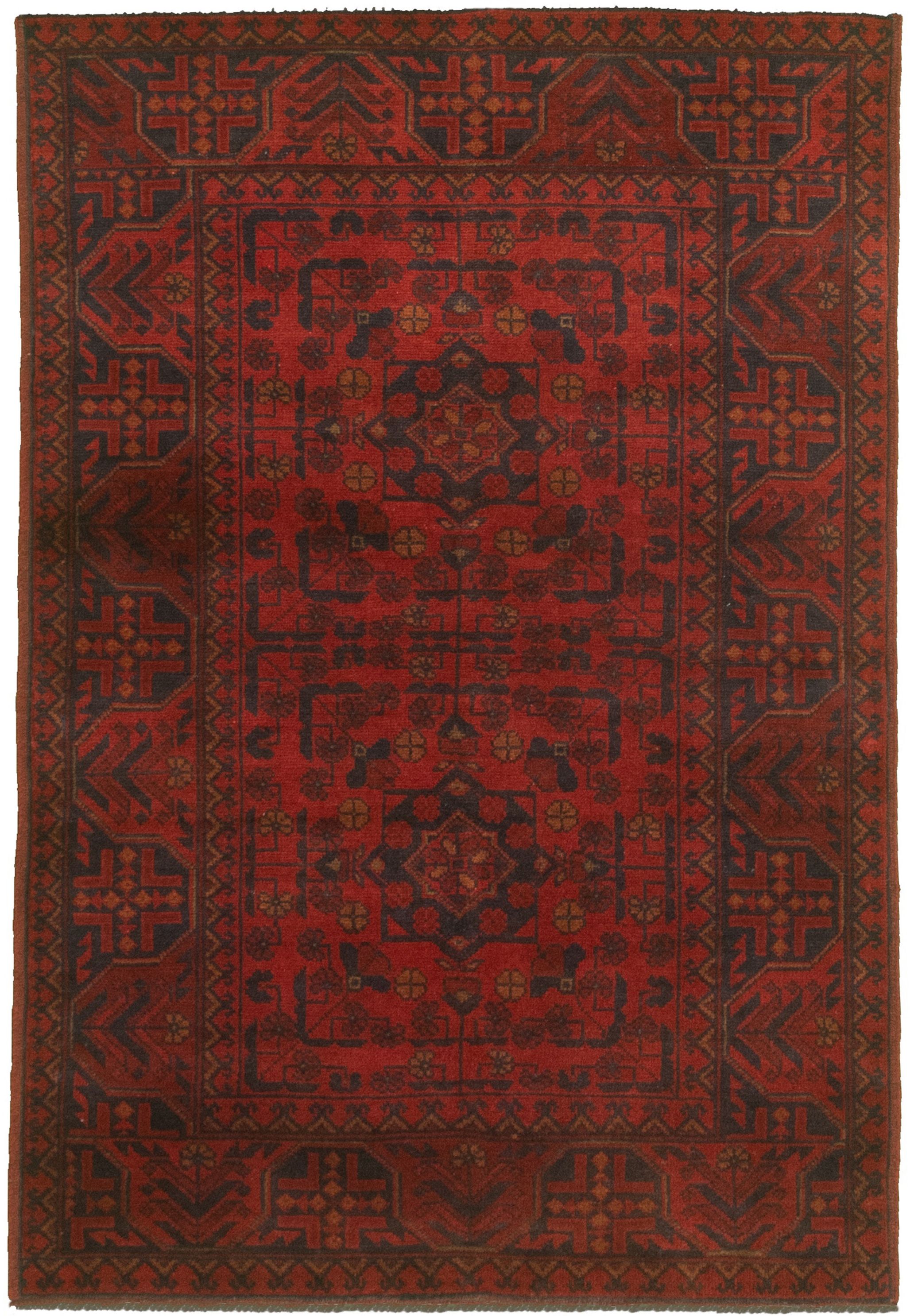 Hand-knotted Finest Khal Mohammadi Red  Rug 3'3" x 4'10"  Size: 3'3" x 4'10"  