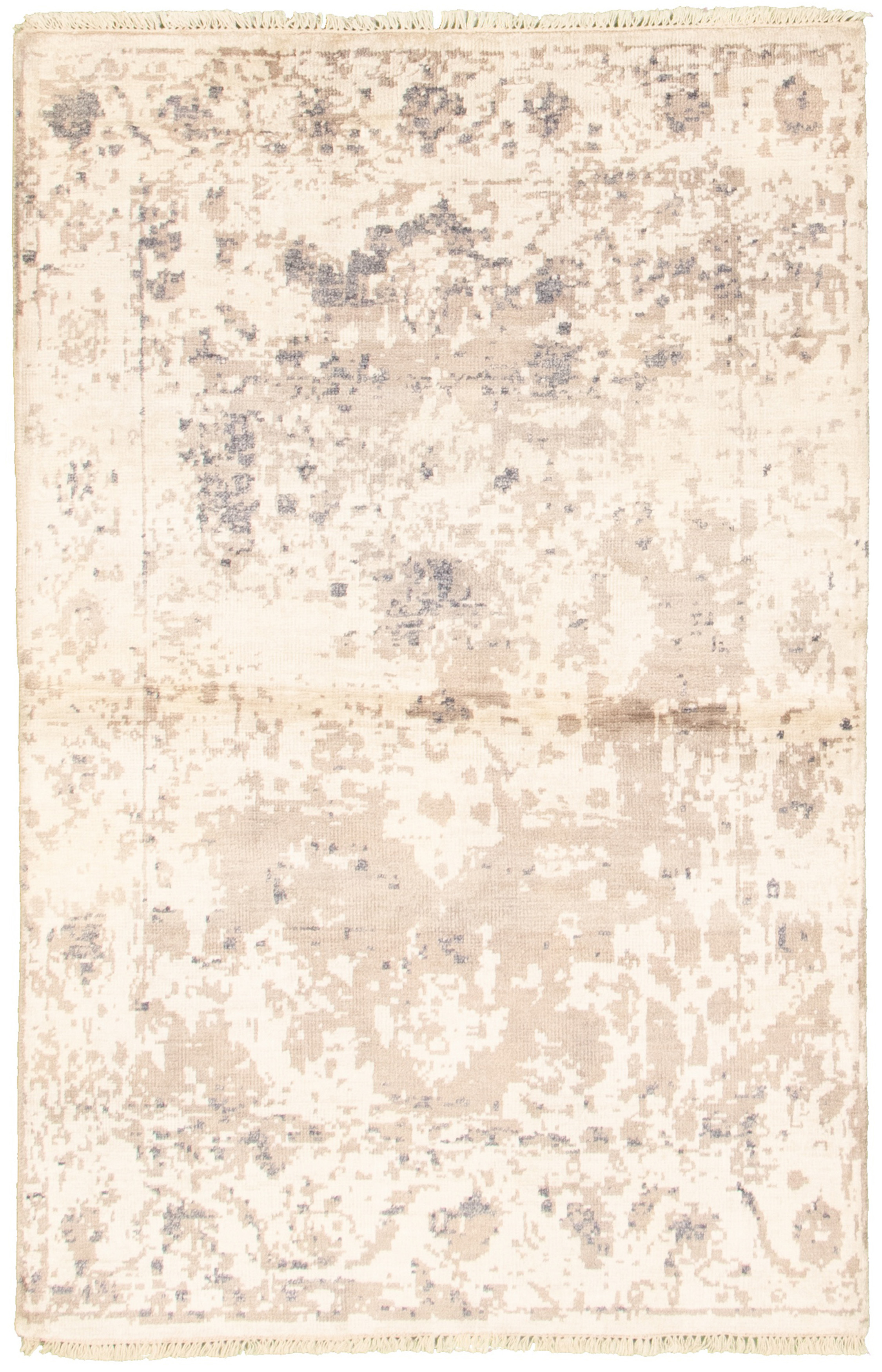 Hand-knotted Elixir Cream  Rug 3'10" x 5'11" Size: 3'10" x 5'11"  