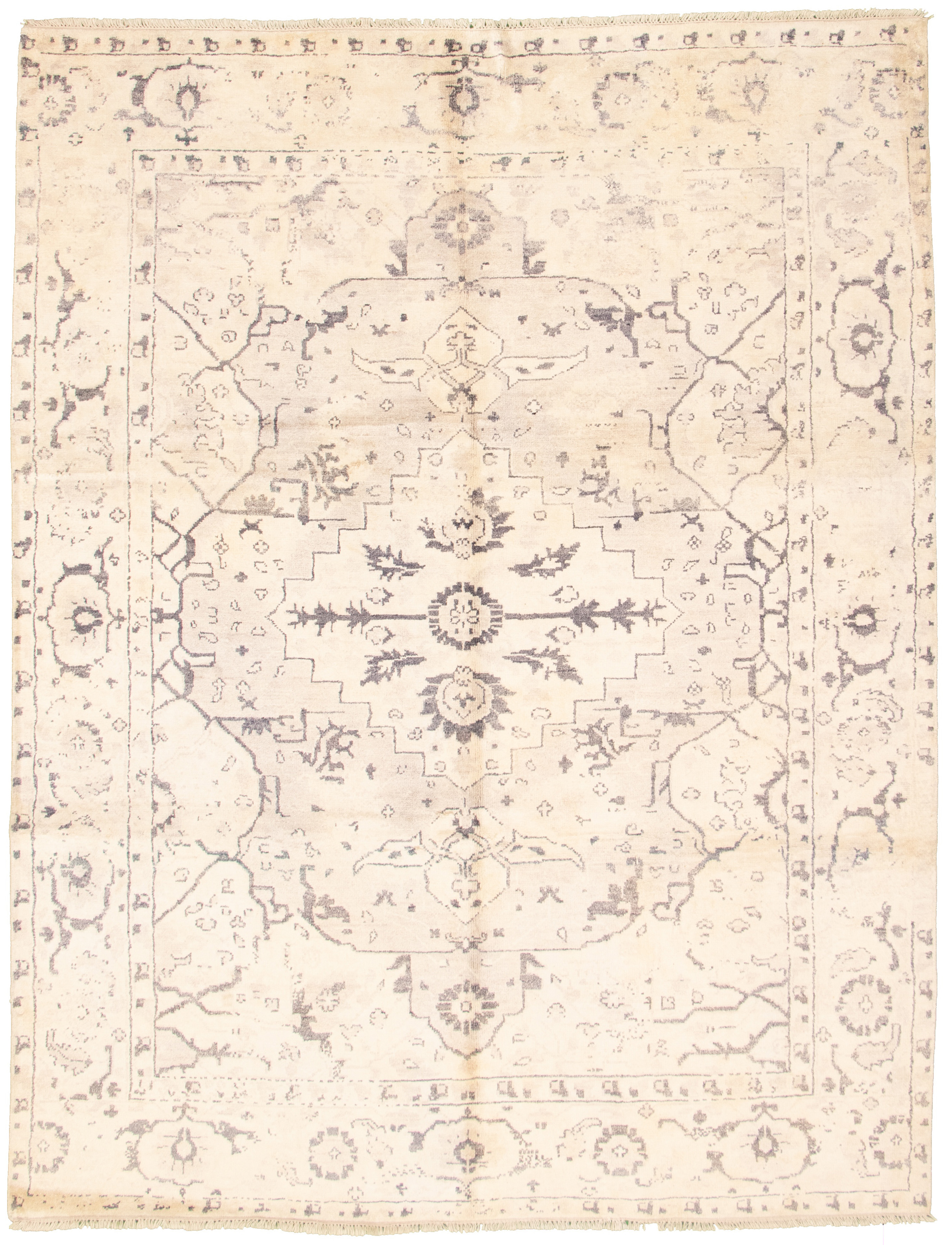 Hand-knotted Elixir Cream  Rug 7'8" x 9'10" Size: 7'8" x 9'10"  