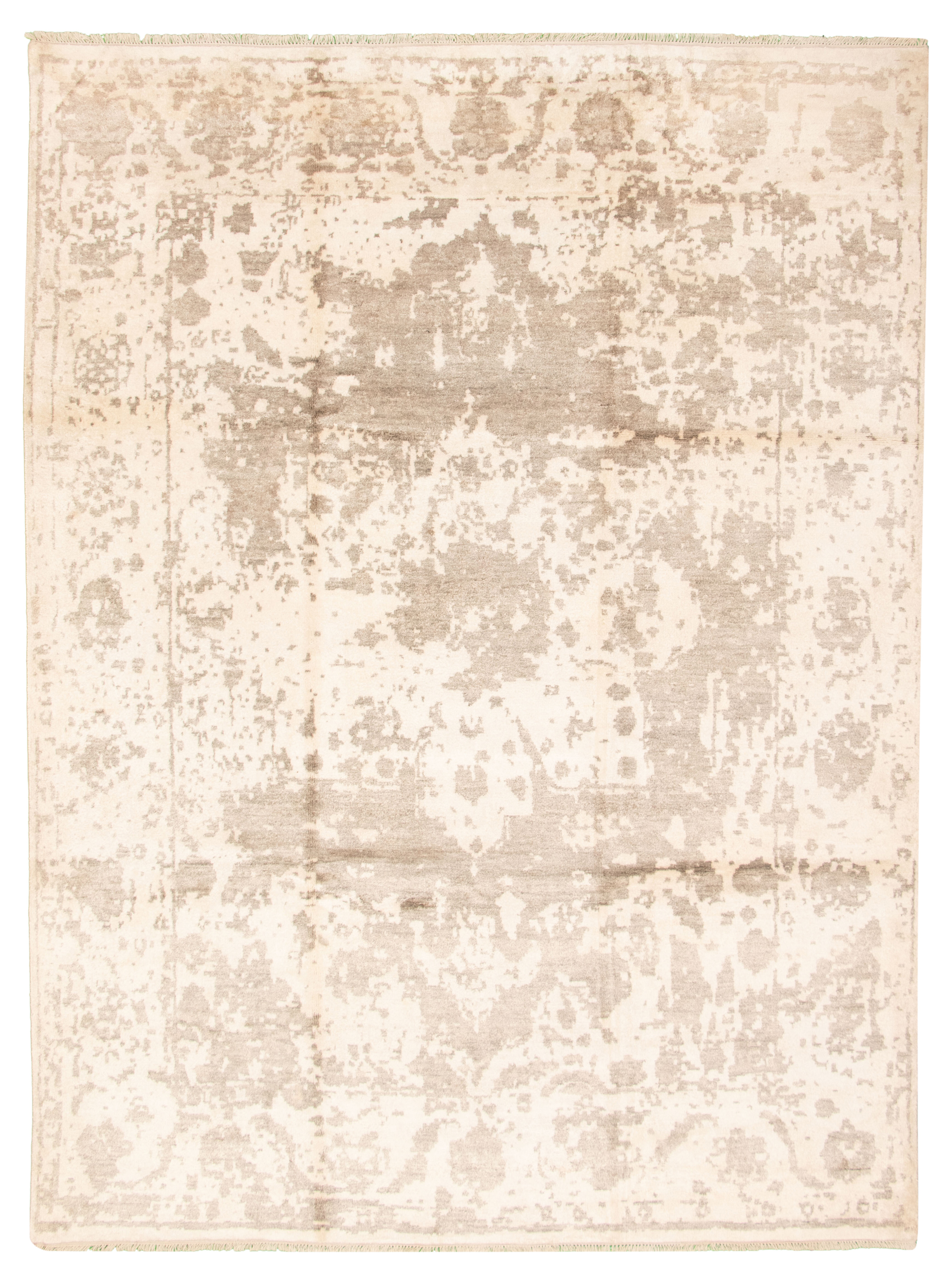 Hand-knotted Elixir Cream  Rug 9'0" x 11'7" Size: 9'0" x 11'7"  