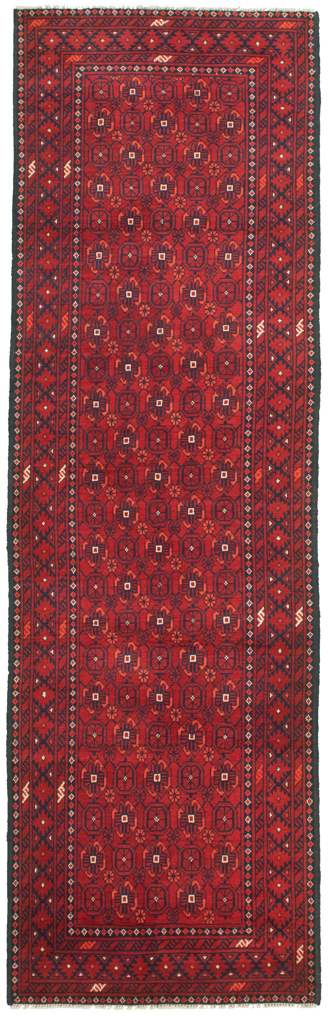 Hand-knotted Finest Khal Mohammadi Dark Red  Rug 2'9" x 9'6" Size: 2'9" x 9'6"  