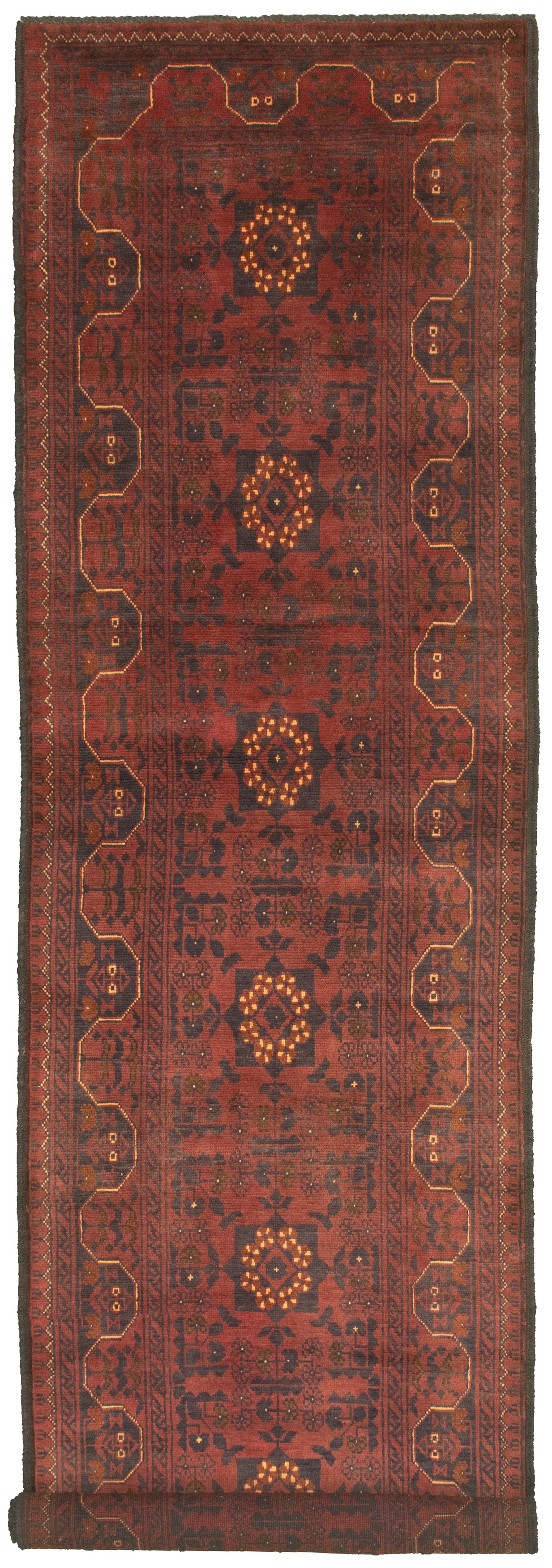 Hand-knotted Finest Khal Mohammadi Dark Red  Rug 2'10" x 12'10" Size: 2'10" x 12'10"  