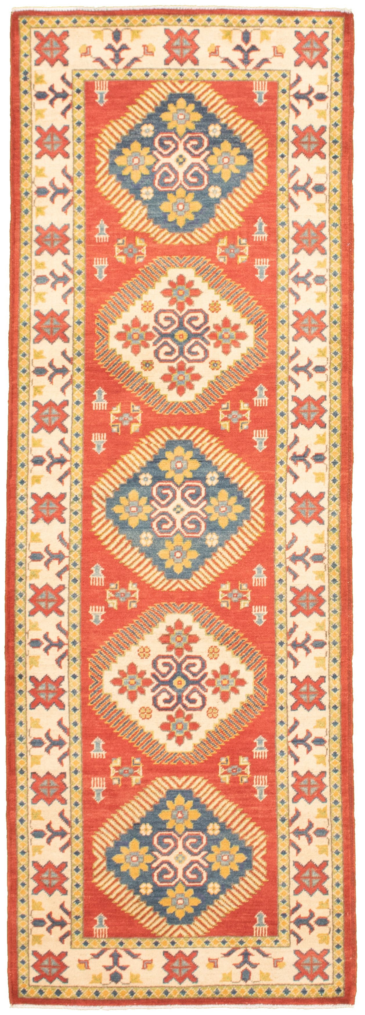 Hand-knotted Finest Gazni Red  Rug 2'9" x 8'2" Size: 2'9" x 8'2"  