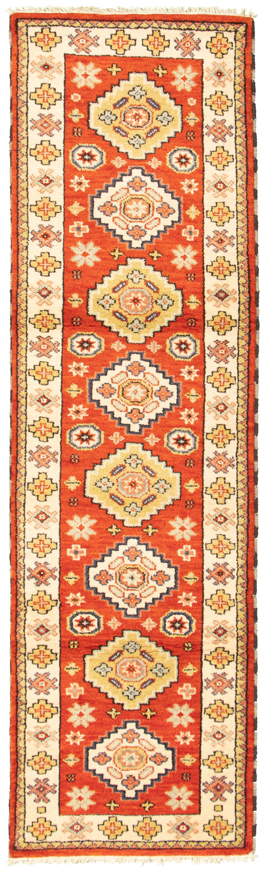 Hand-knotted Royal Kazak Dark Copper Wool Rug 2'9" x 9'6" Size: 2'9" x 9'6"  