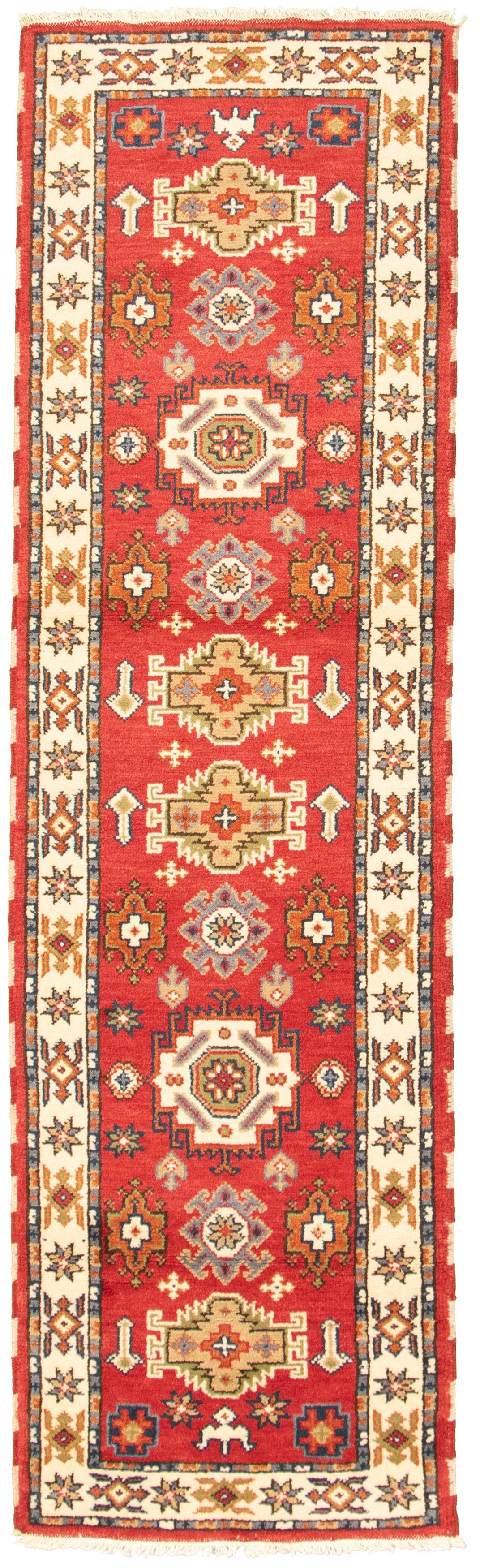Hand-knotted Royal Kazak Red Wool Rug 2'8" x 9'1" Size: 2'8" x 9'1"  
