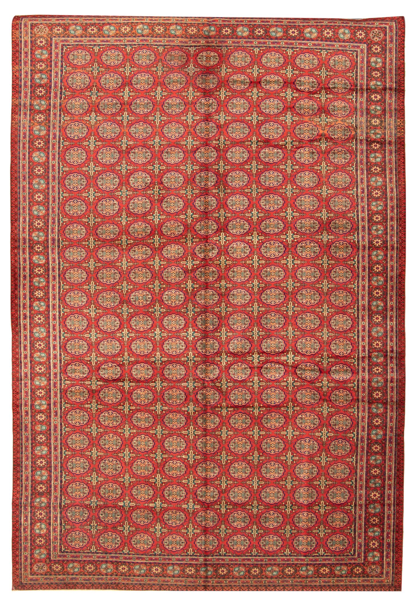 Hand-knotted Keisari Vintage Red Wool Rug 8'5" x 12'4" Size: 8'5" x 12'4"  