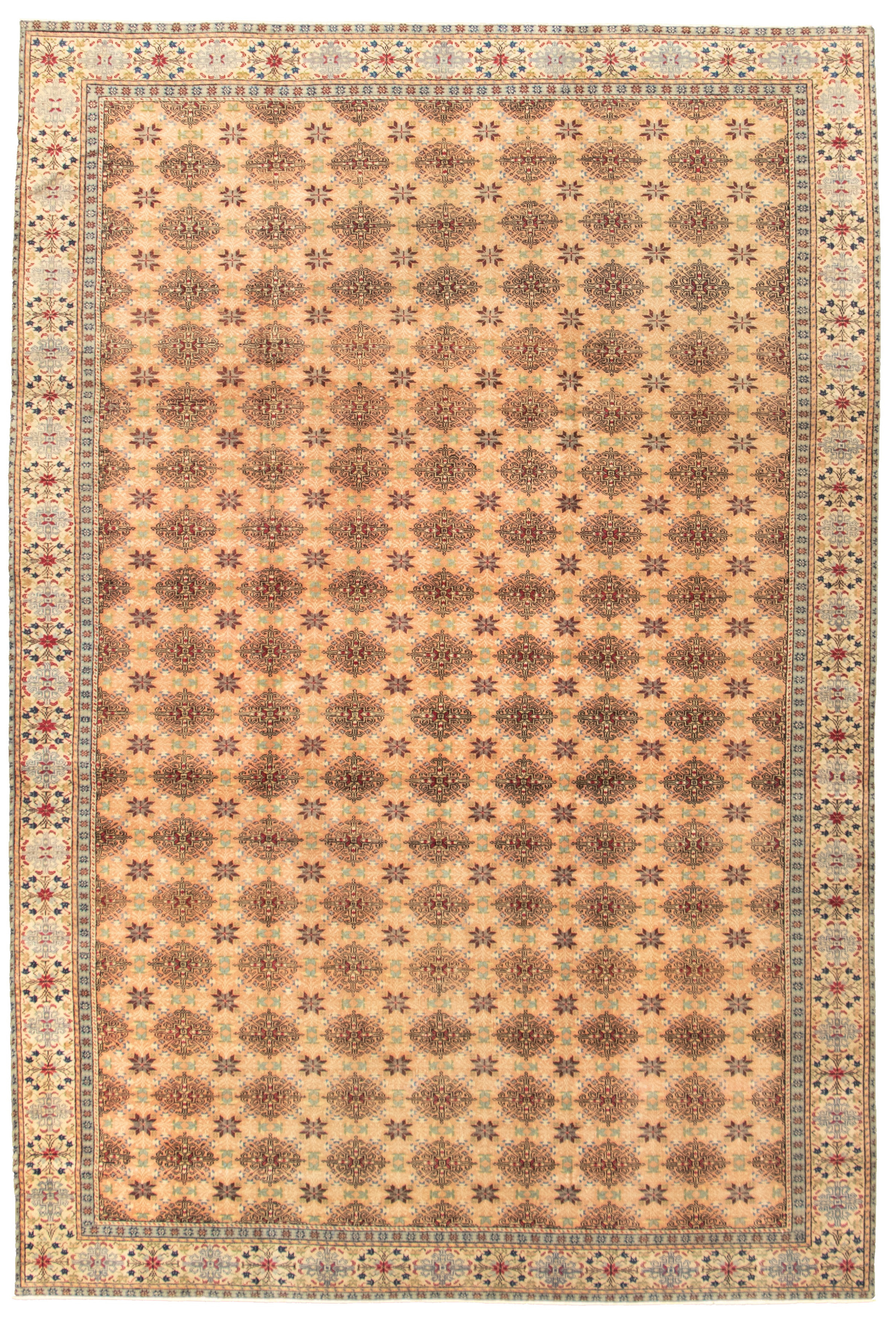 Hand-knotted Keisari Vintage Copper Wool Rug 6'5" x 9'7"  Size: 6'5" x 9'7"  
