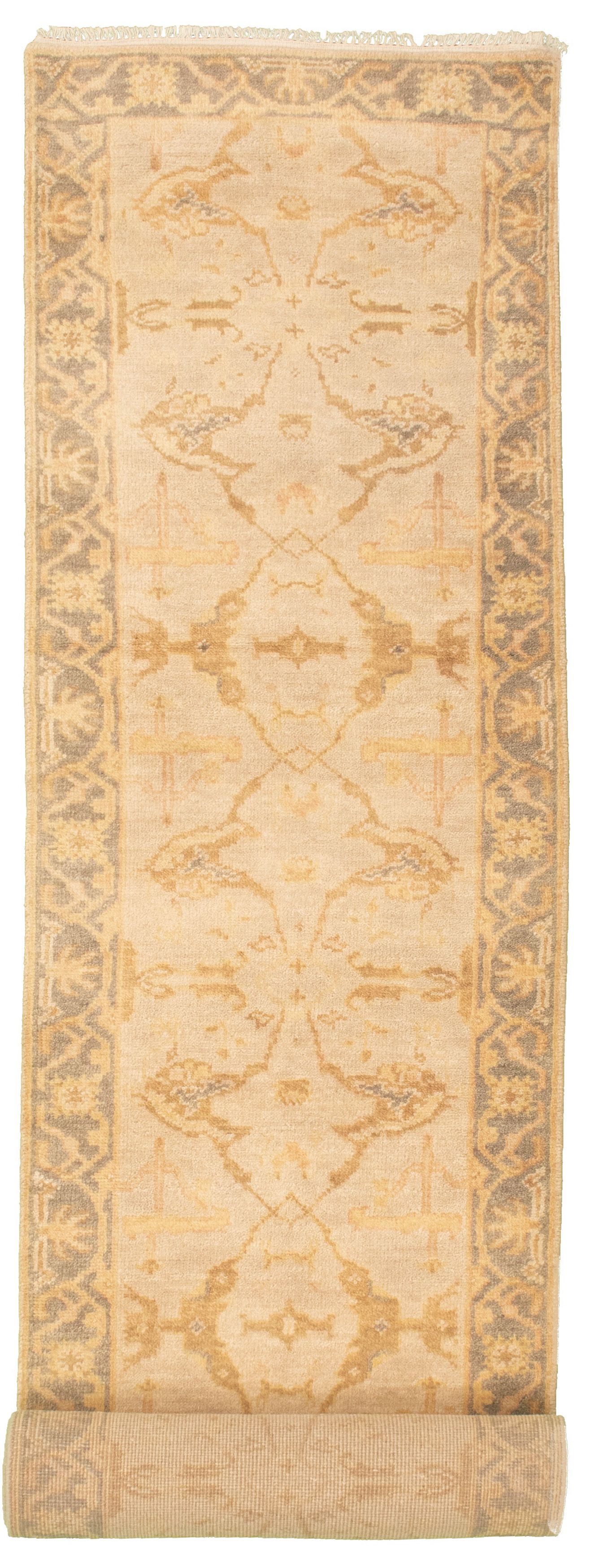 Hand-knotted Royal Ushak Tan Wool Rug 2'9" x 15'7" Size: 2'9" x 15'7"  