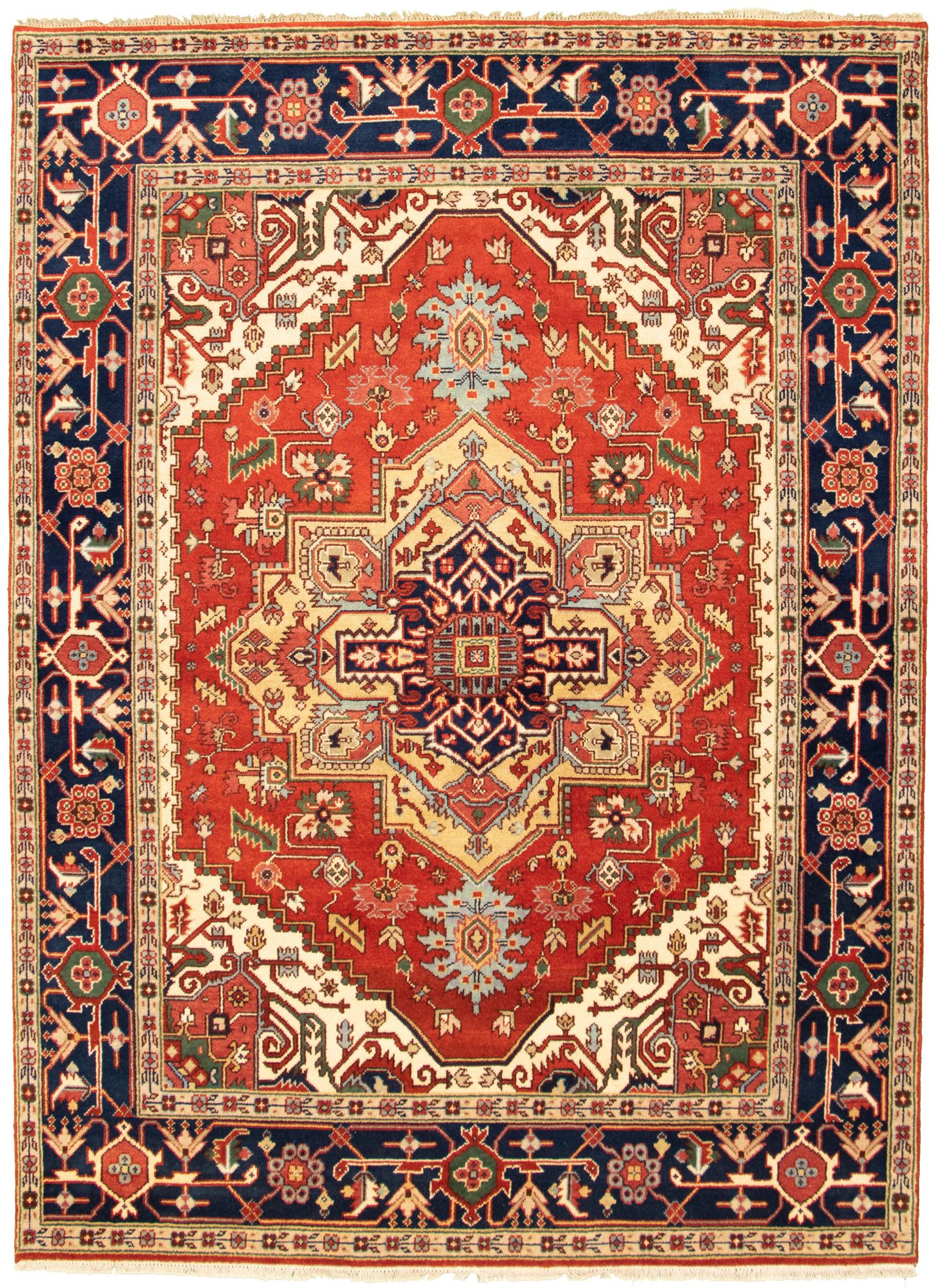 Hand-knotted Serapi Heritage I Dark Copper Wool Rug 8'0" x 10'0" Size: 8'0" x 10'0"  