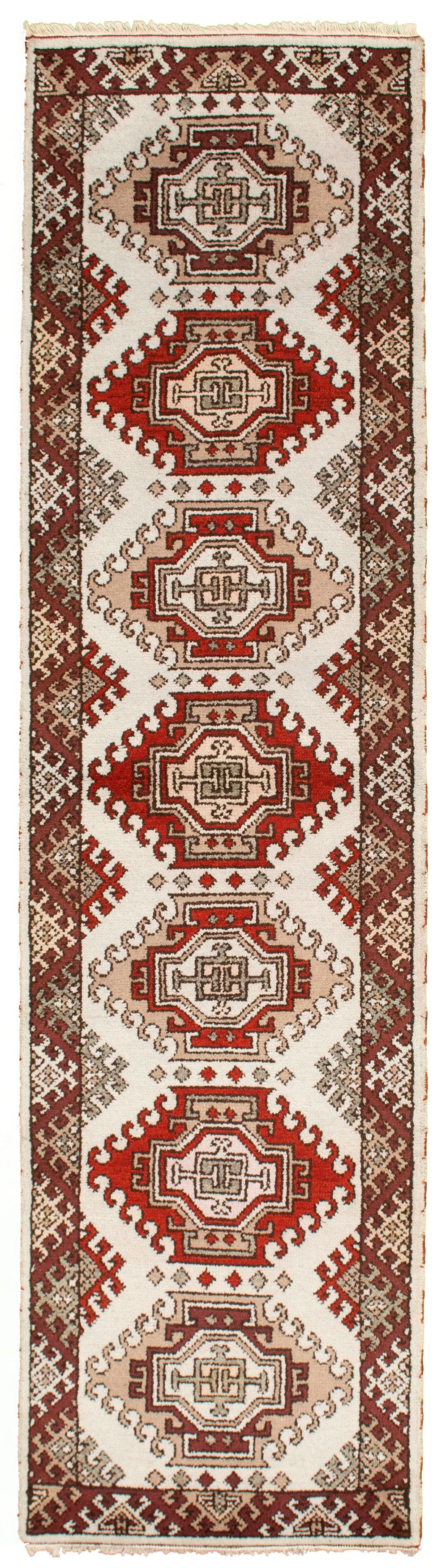 Hand-knotted Royal Kazak Dark Red Wool Rug 2'8" x 9'10"  Size: 2'8" x 9'10"  