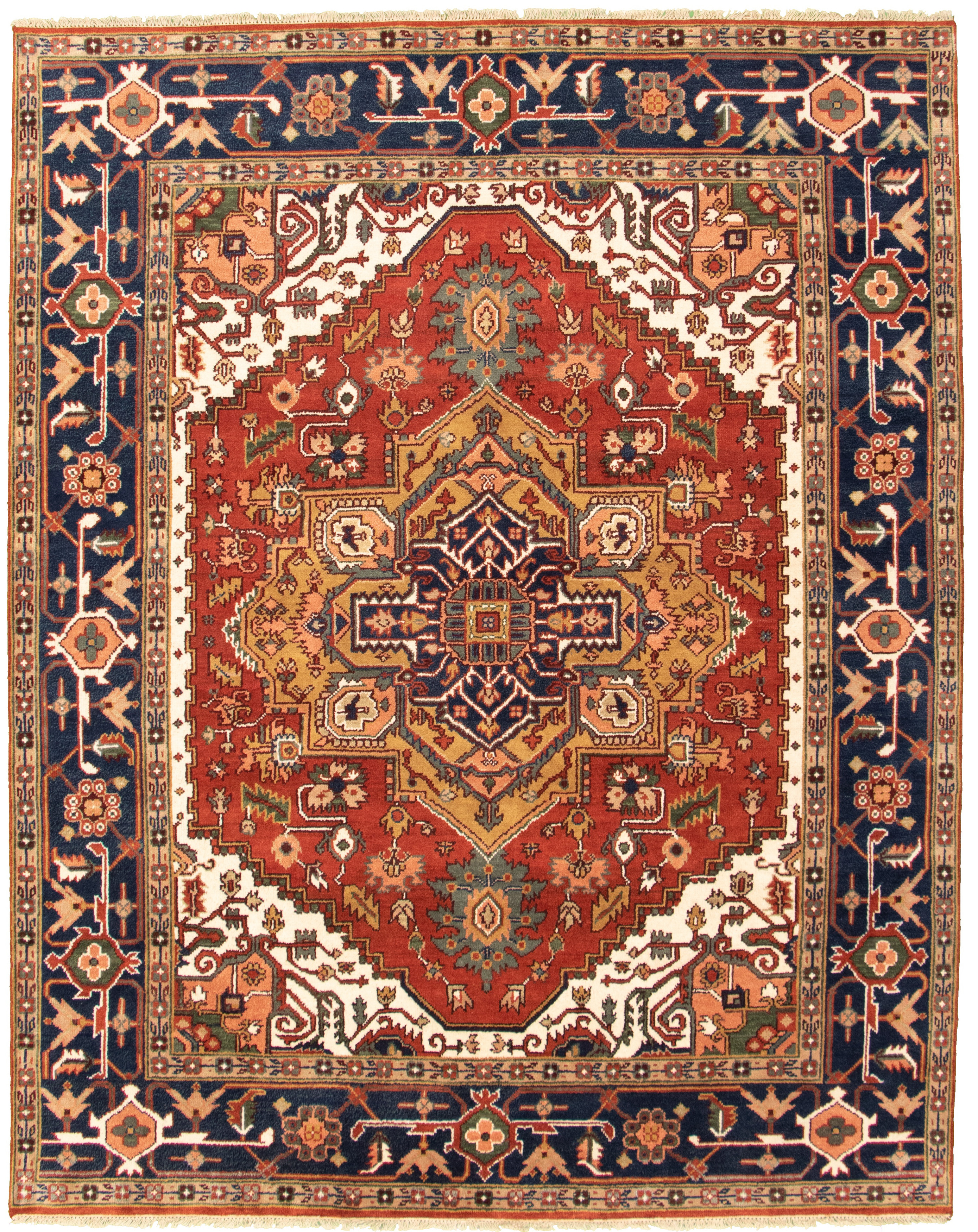 Hand-knotted Serapi Heritage I Dark Copper Wool Rug 8'0" x 10'0"  Size: 8'0" x 10'0"  