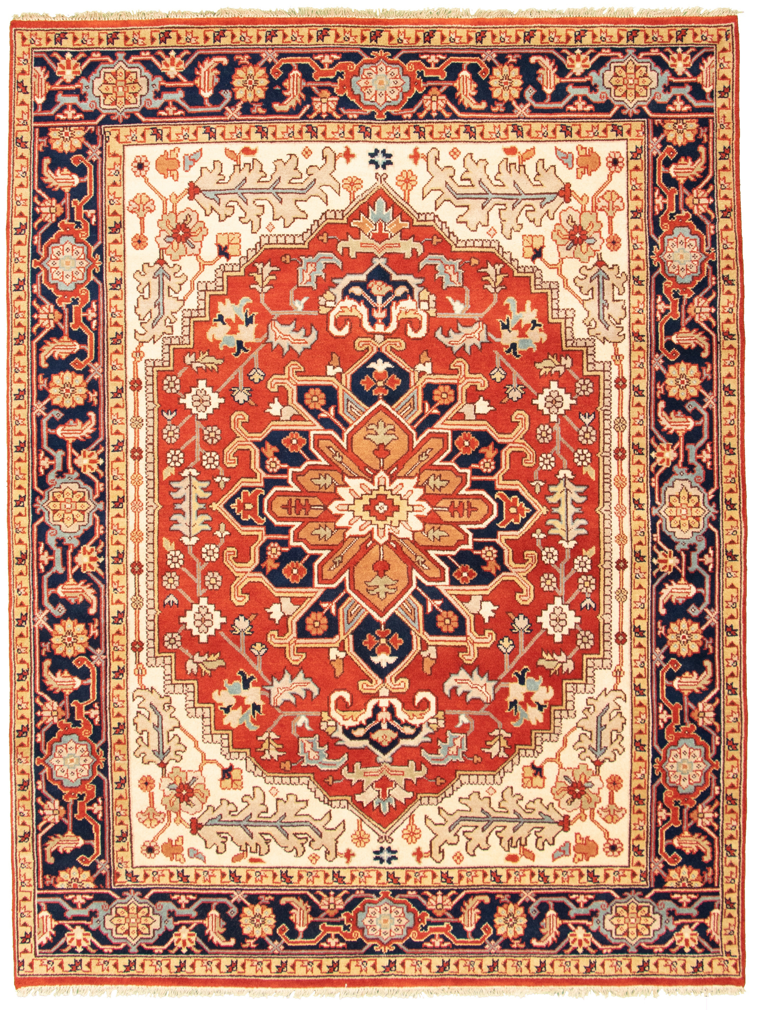 Hand-knotted Serapi Heritage II Dark Copper Wool Rug 7'8" x 10'0" Size: 7'8" x 10'0"  
