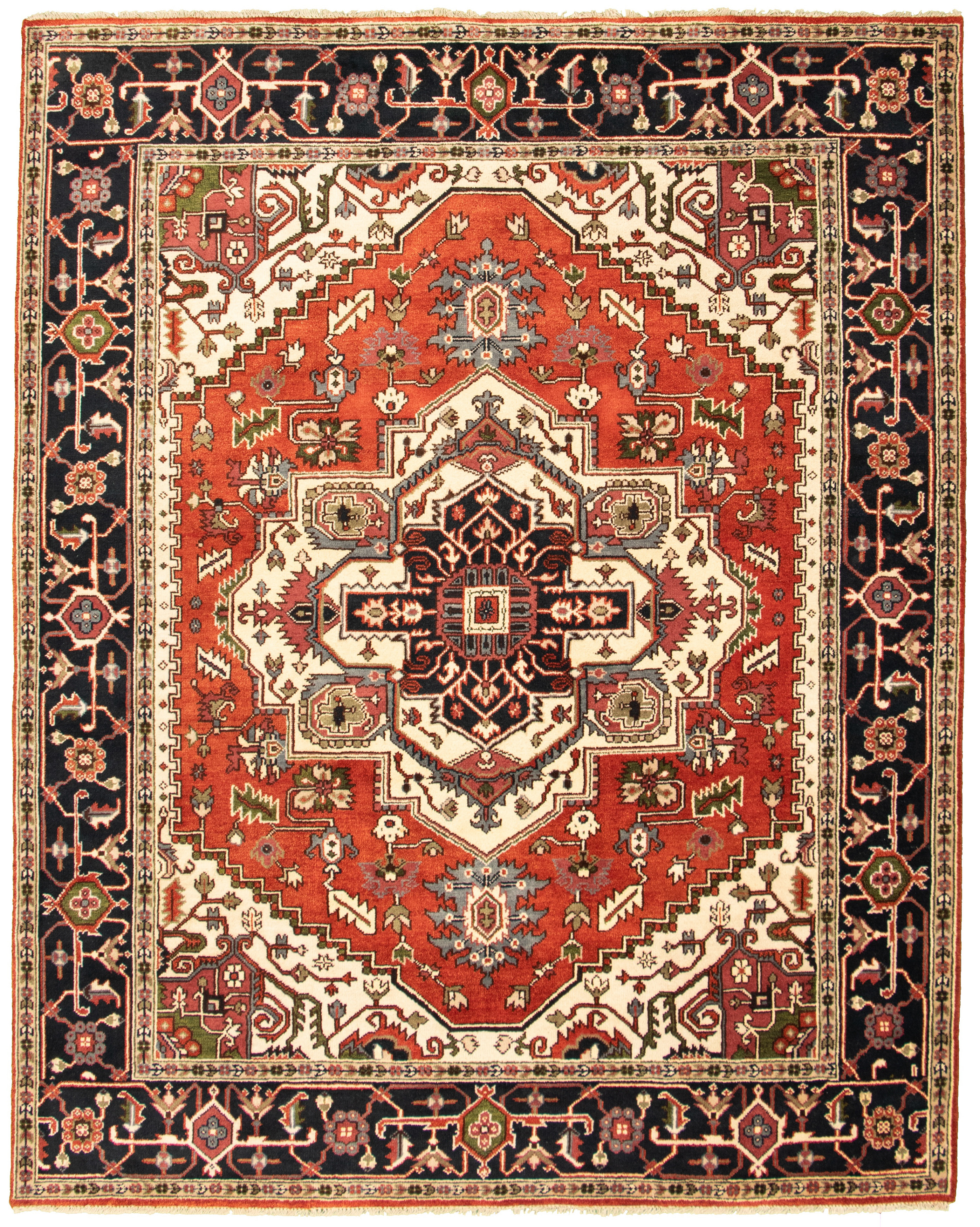 Hand-knotted Serapi Heritage I Dark Copper Wool Rug 8'0" x 10'0"  Size: 8'0" x 10'0"  