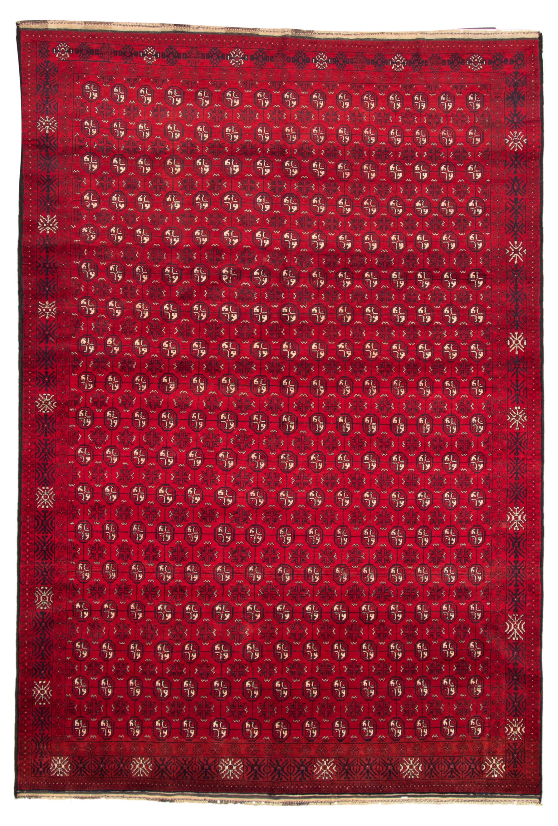 Hand-knotted Teimani Red Wool Rug 8'6" x 12'6" Size: 8'6" x 12'6"  
