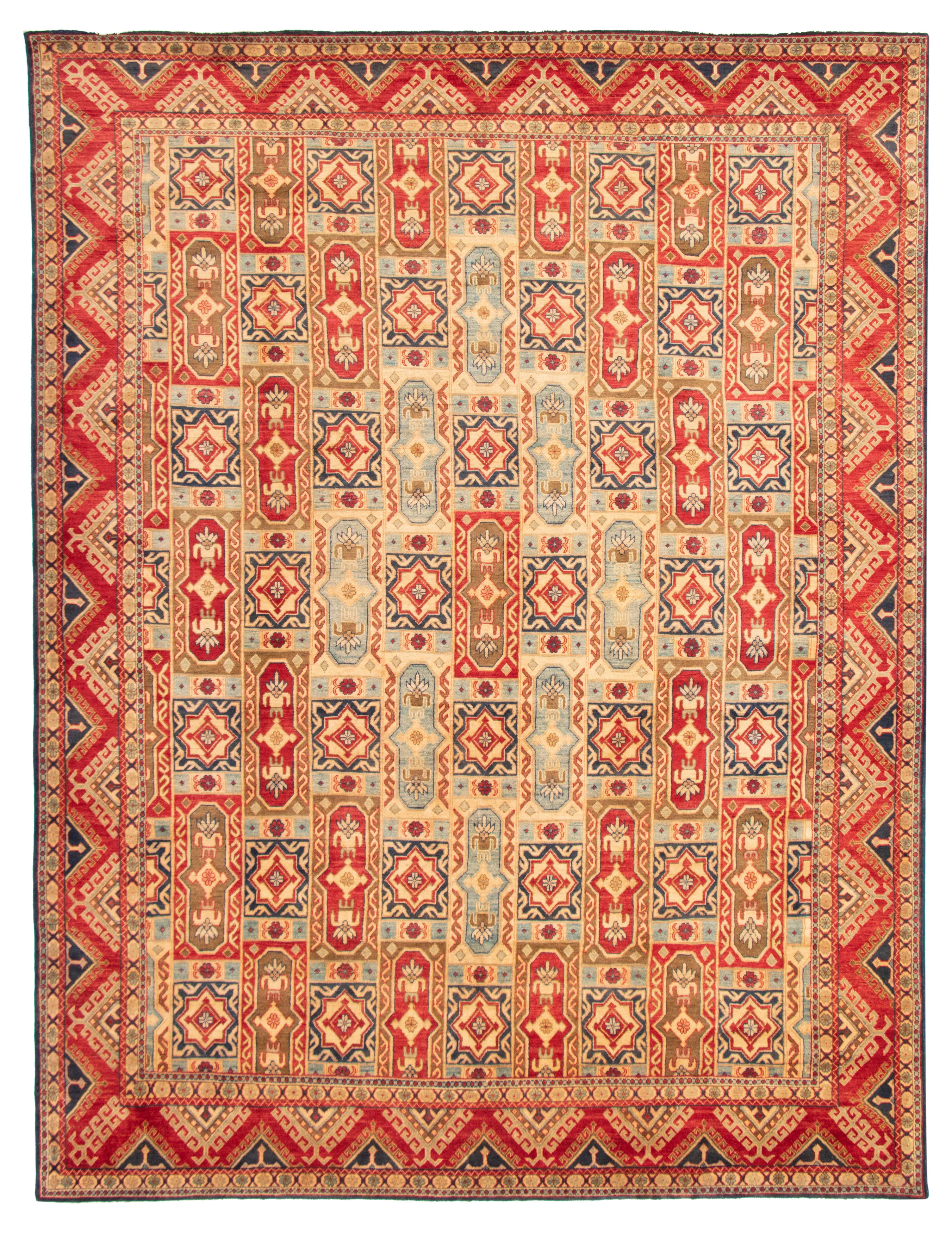 Hand-knotted Finest Gazni Red  Rug 9'7" x 12'8" Size: 9'7" x 12'8"  
