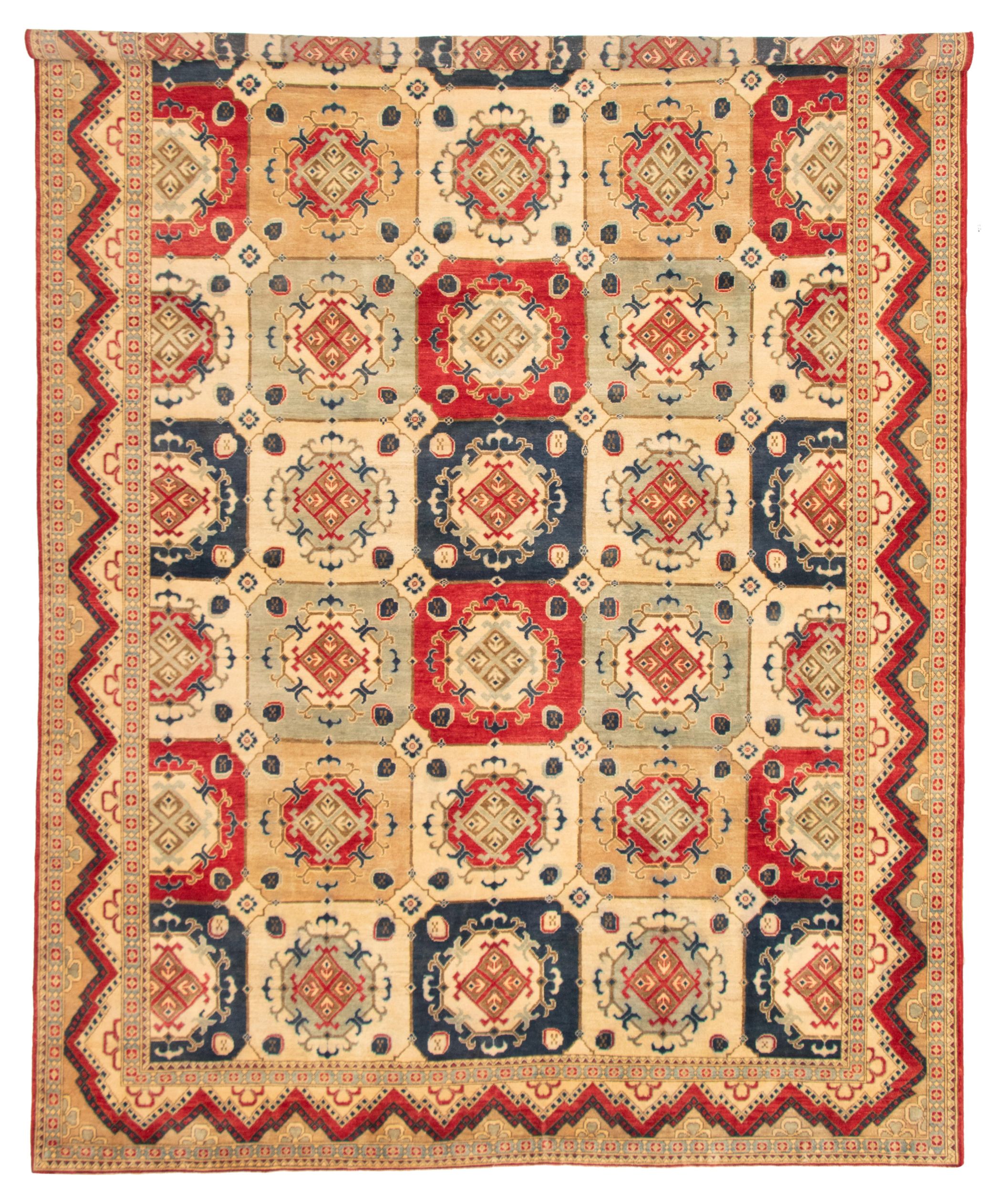 Hand-knotted Finest Gazni Red  Rug 9'10" x 14'1" Size: 9'10" x 14'1"  