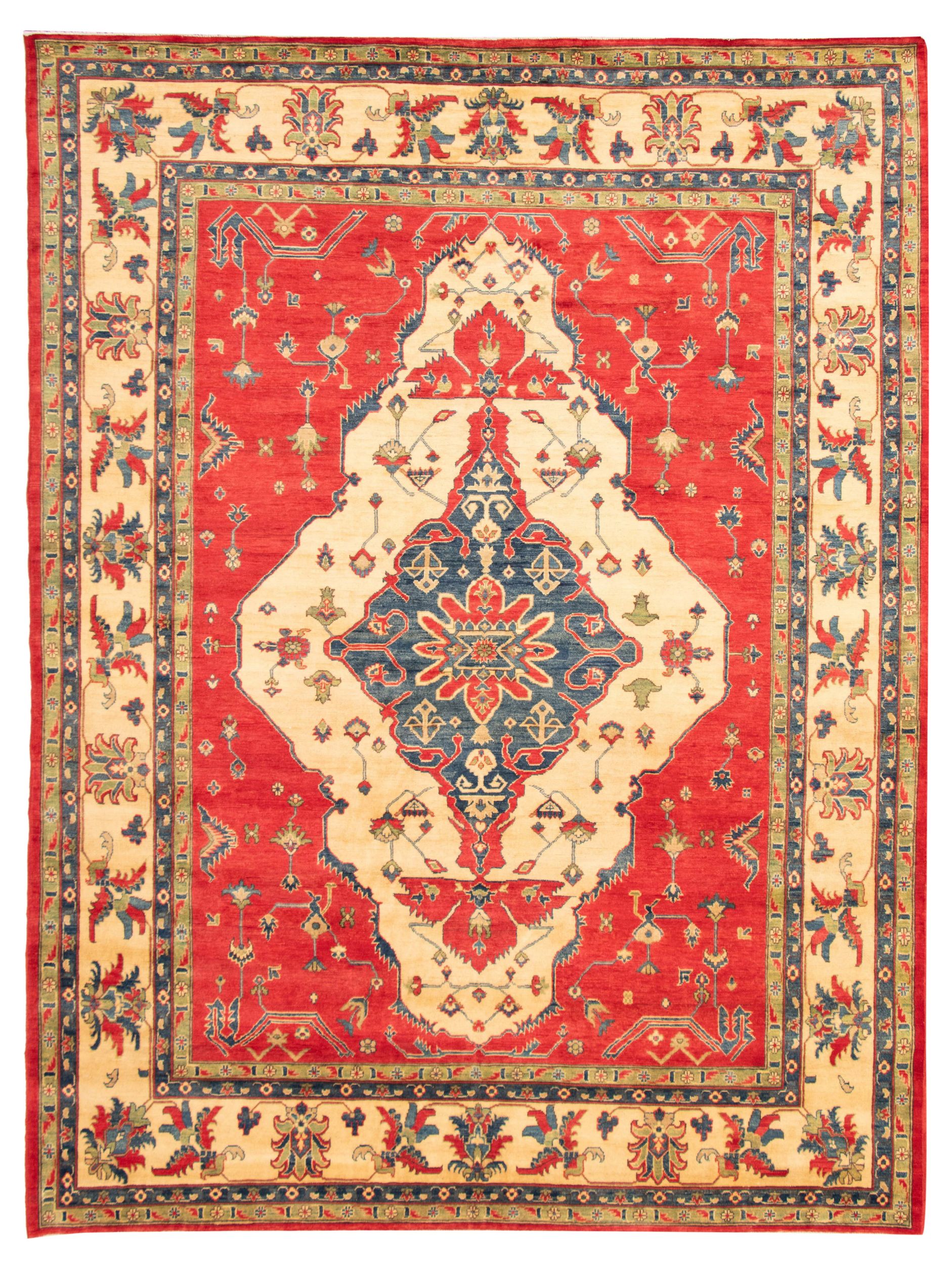 Hand-knotted Finest Gazni Red  Rug 10'0" x 13'3" Size: 10'0" x 13'3"  