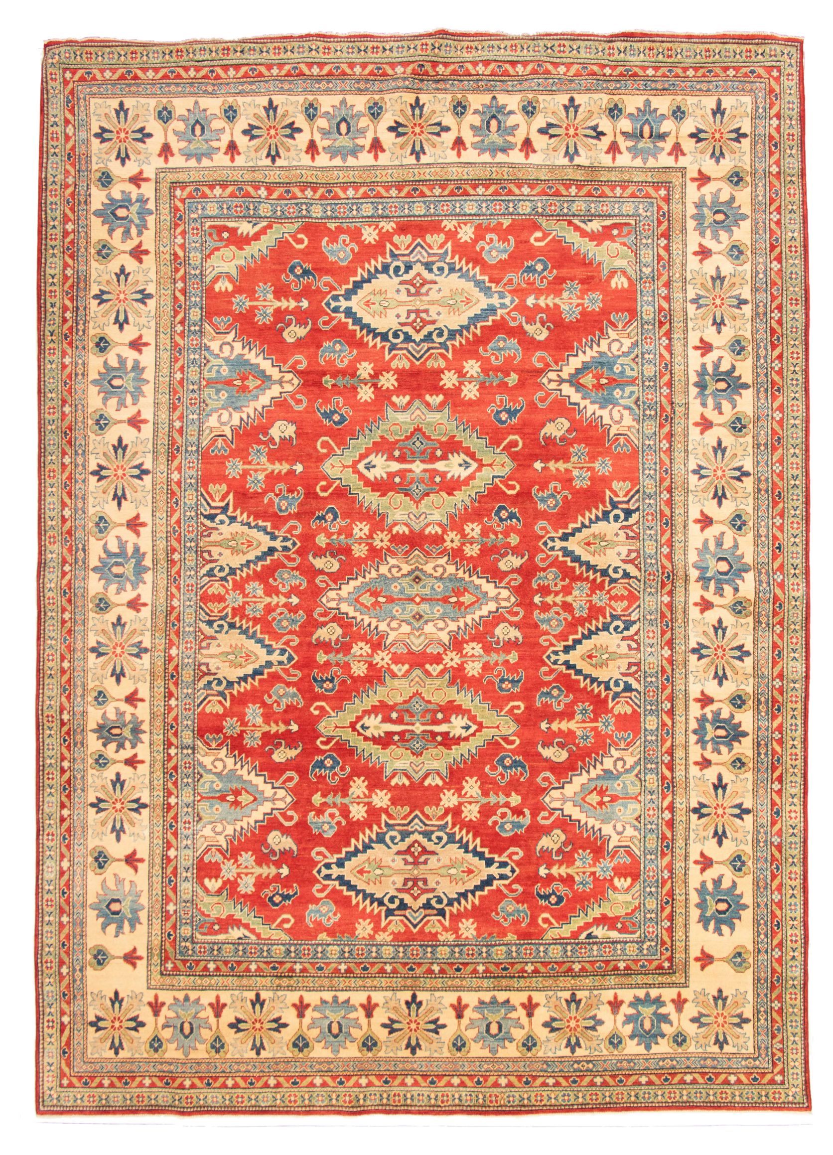 Hand-knotted Finest Gazni Red  Rug 9'11" x 13'11" Size: 9'11" x 13'11"  
