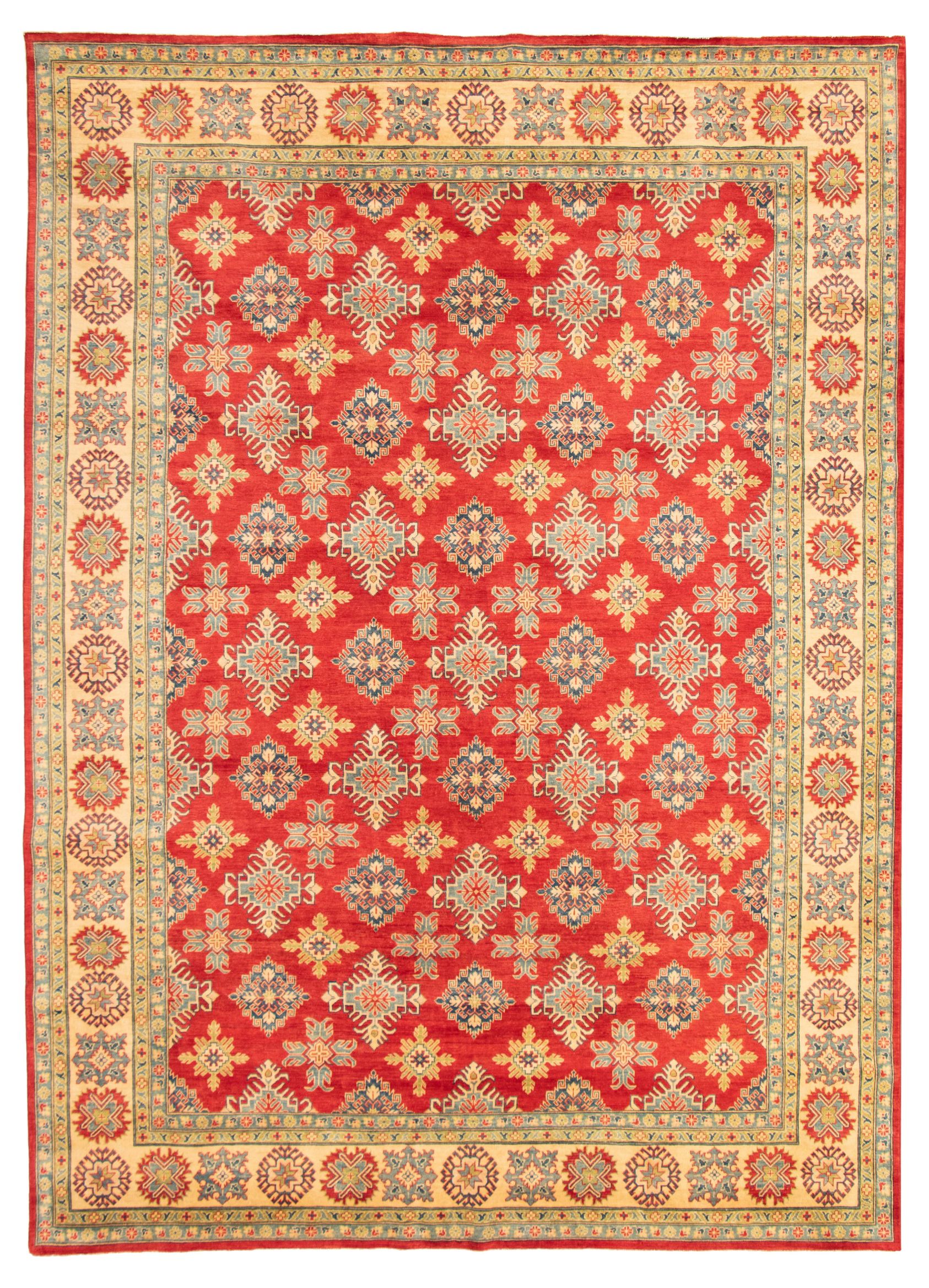 Hand-knotted Finest Gazni Red  Rug 9'9" x 13'7" Size: 9'9" x 13'7"  