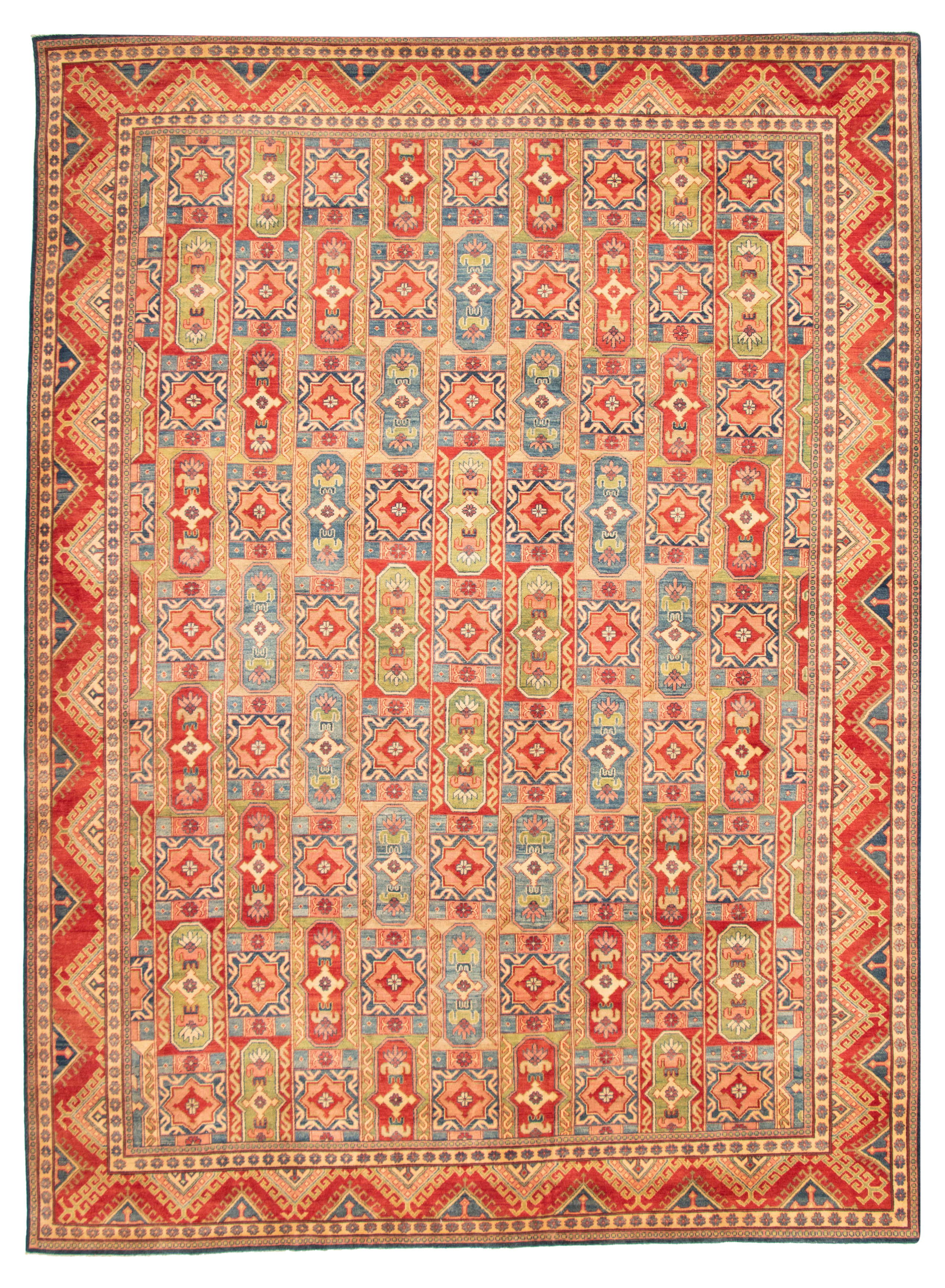 Hand-knotted Finest Gazni Red  Rug 10'0" x 13'5" Size: 10'0" x 13'5"  