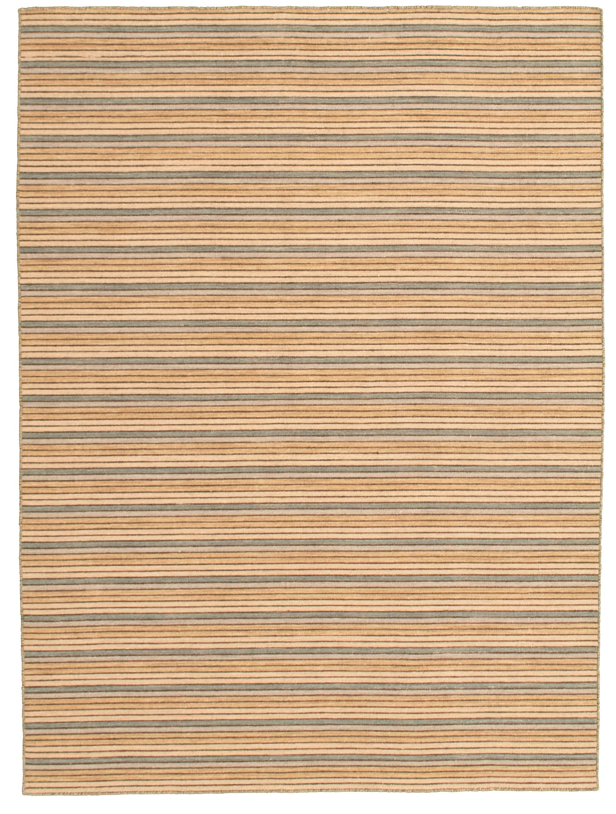 Hand woven Manhattan Tan Wool Tapestry Kilim 5'1" x 6'11" Size: 5'1" x 6'11"  
