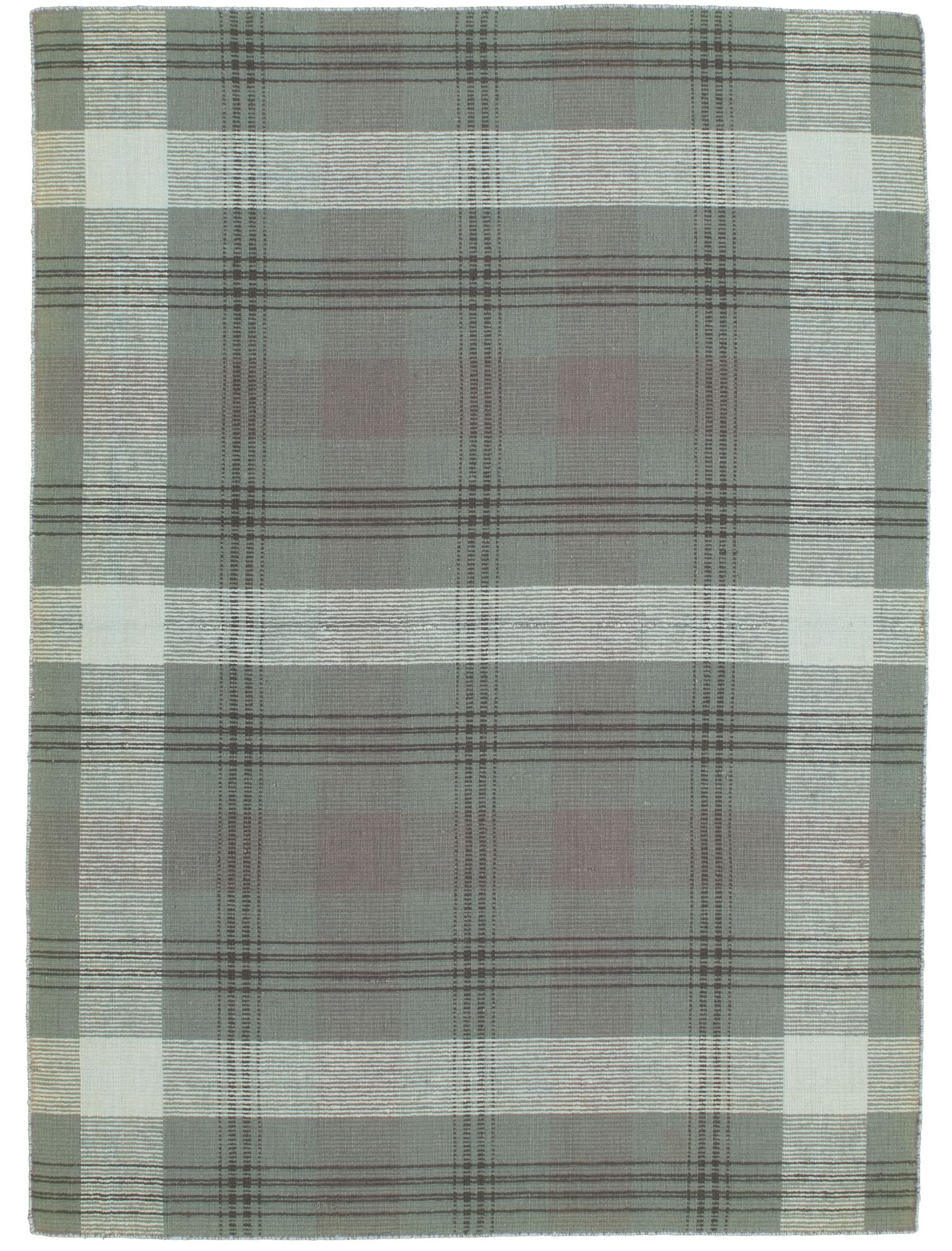 Hand woven Manhattan Dark Grey Wool Tapestry Kilim 5'7" x 7'9" Size: 5'7" x 7'9"  