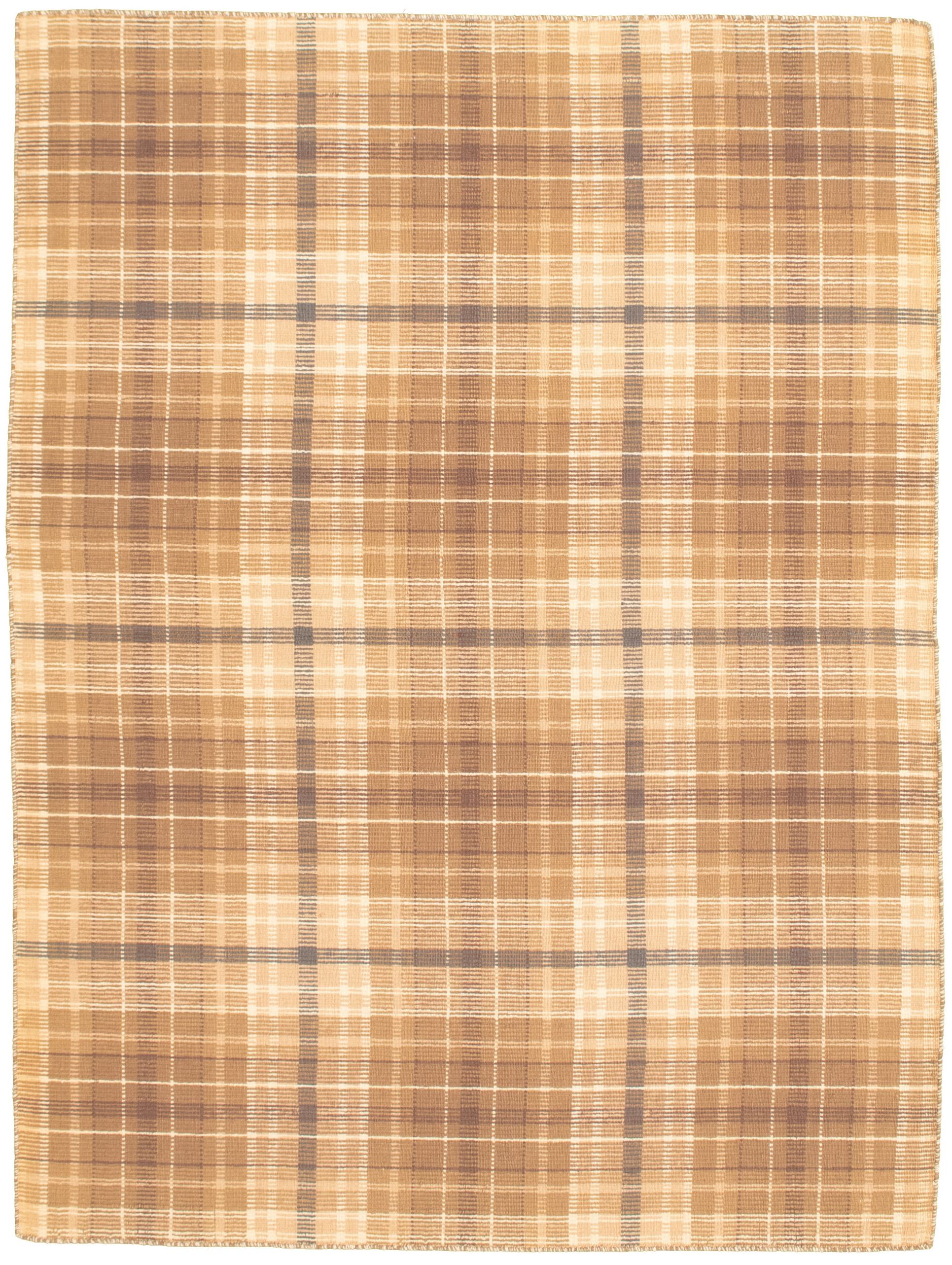 Hand woven Manhattan Brown Wool Tapestry Kilim 5'9" x 7'10" Size: 5'9" x 7'10"  