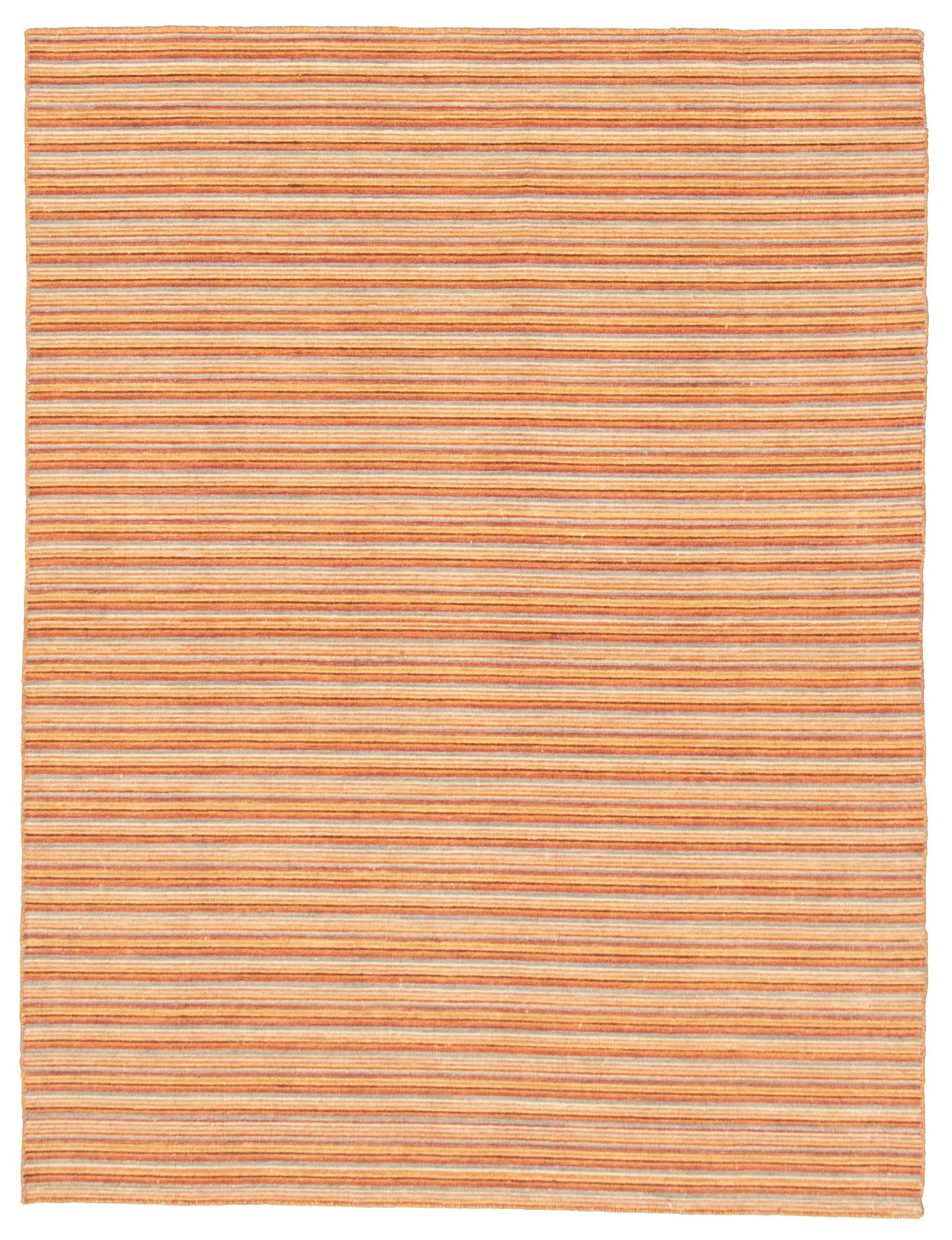 Hand woven Manhattan Copper Wool Kilim 5'2" x 6'11" Size: 5'2" x 6'11"  