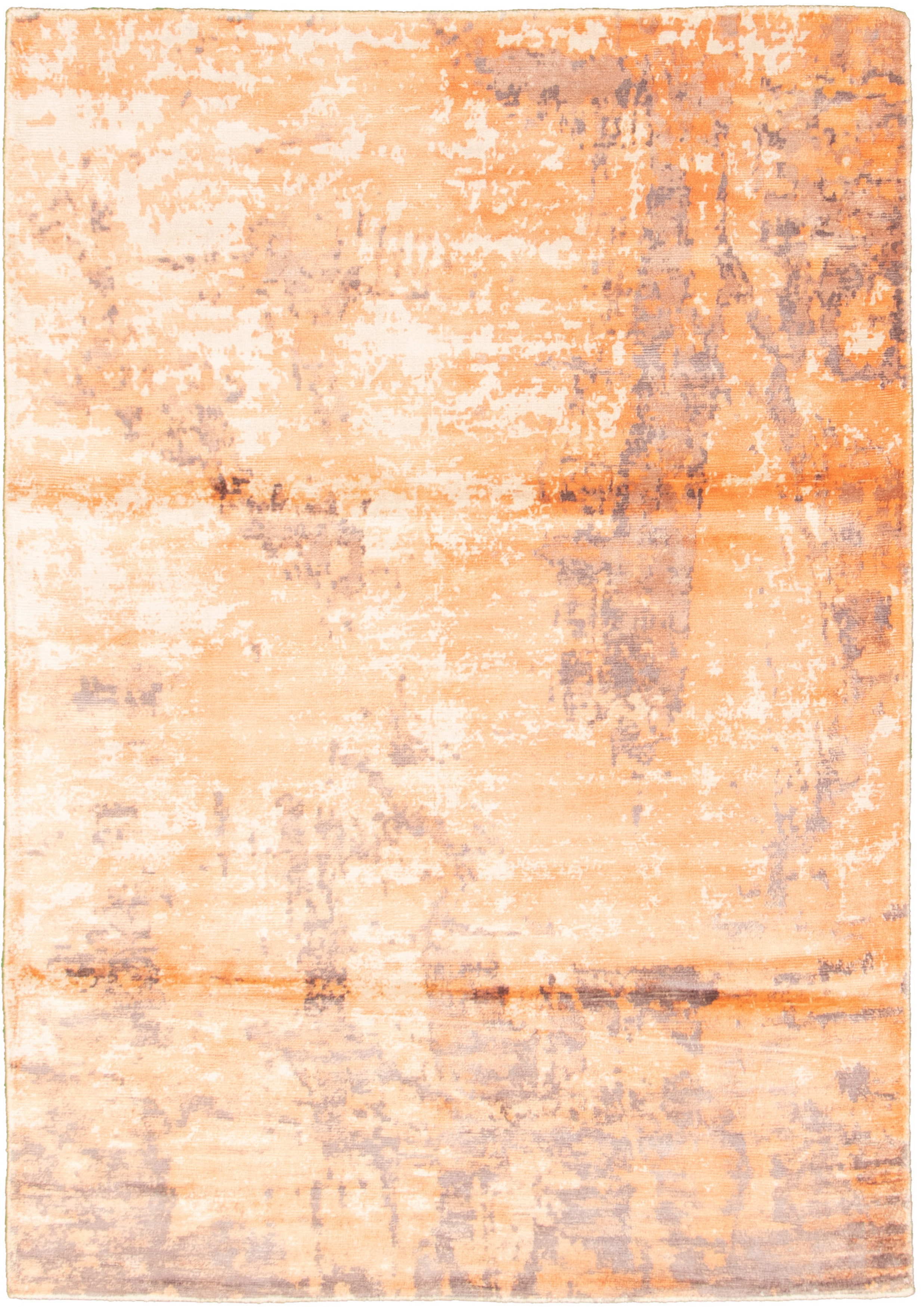 Hand loomed Galleria Copper Viscose Rug 4'11" x 7'5" Size: 4'11" x 7'5"  