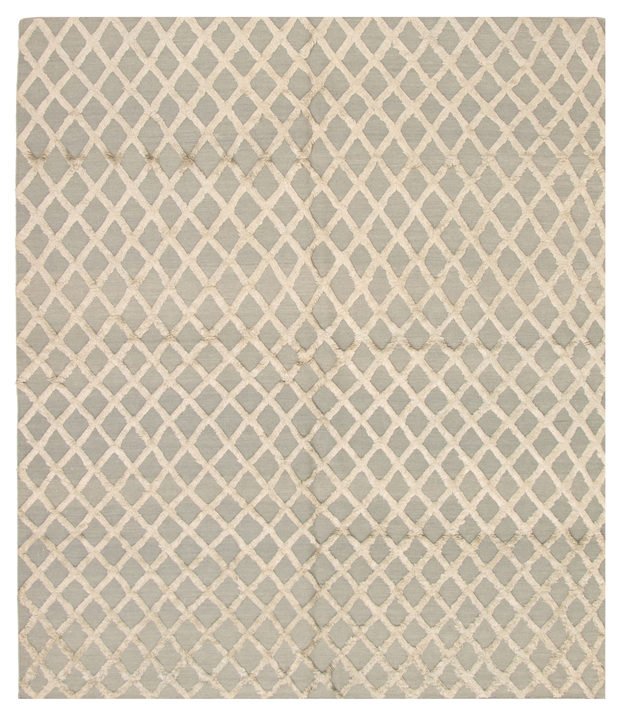 Hand woven Cambridge Light Khaki  Kilim 8'4" x 9'10" Size: 8'4" x 9'10"  