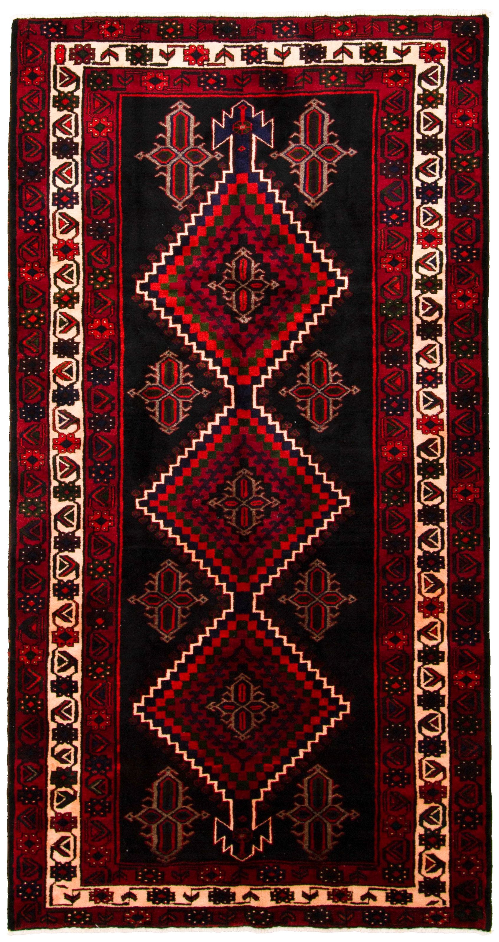 Hand-knotted Hamadan  Wool Rug 5'2" x 10'1" Size: 5'2" x 10'1"  