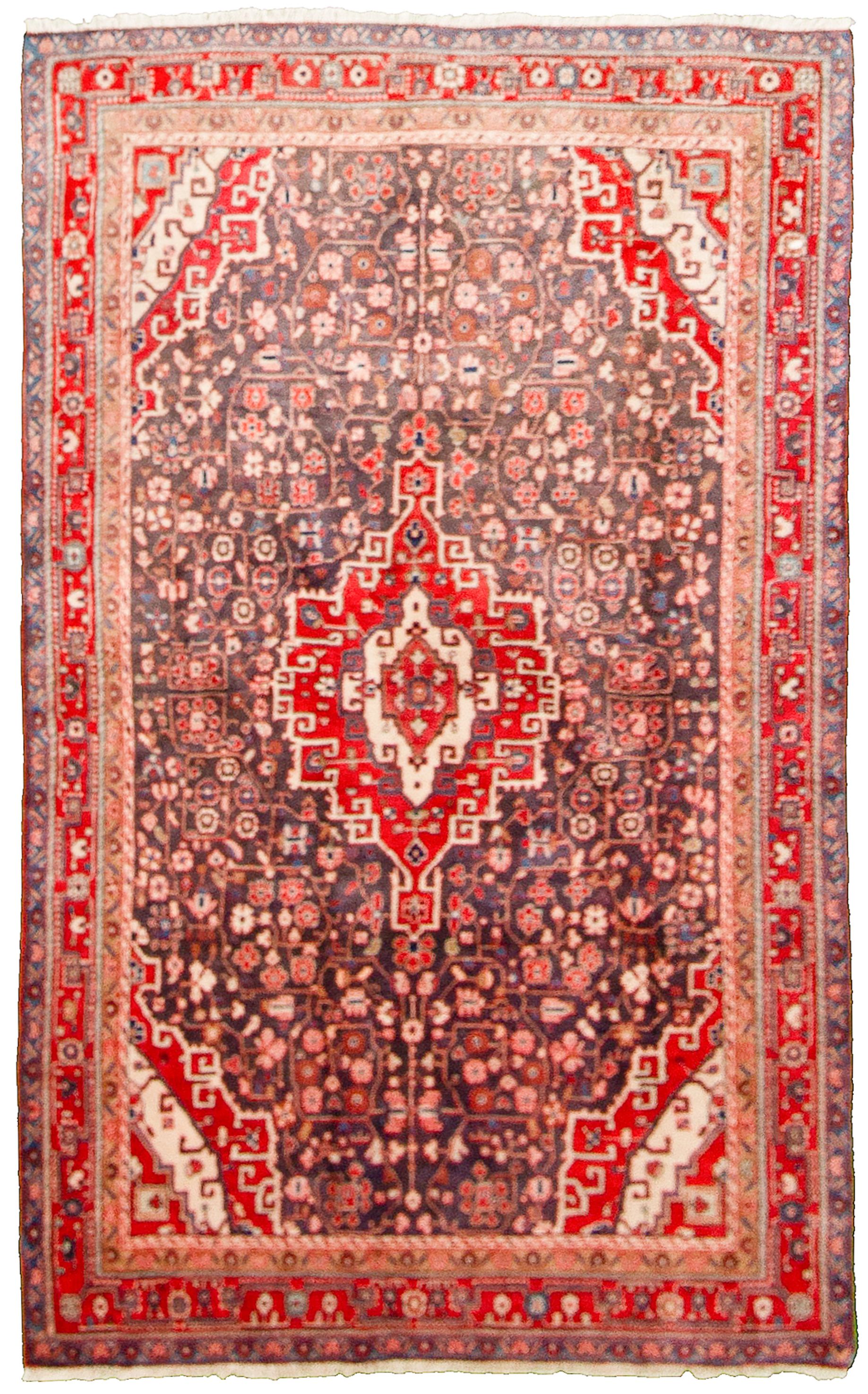 Hand-knotted Malayer  Wool Rug 4'3" x 6'11" Size: 4'3" x 6'11"  