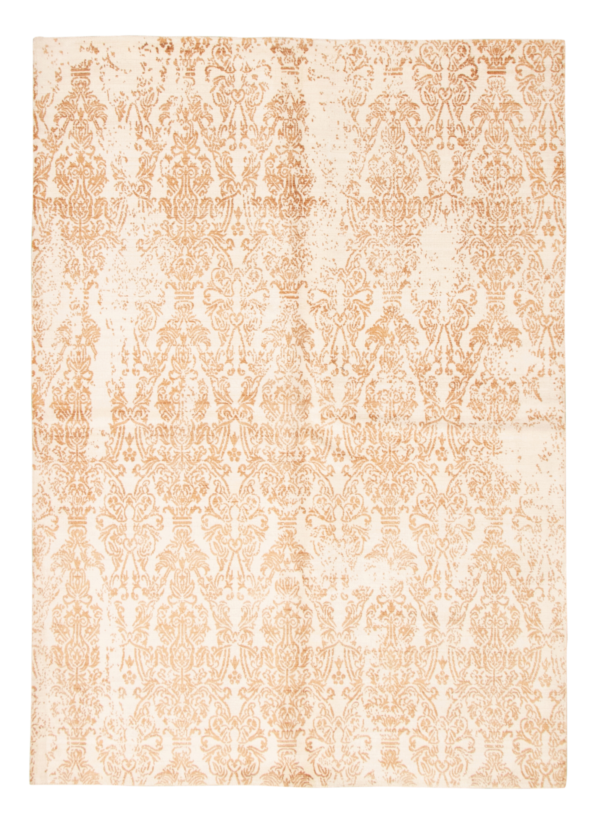 Hand loomed Galleria Ivory Viscose Rug 5'5" x 7'9" Size: 5'5" x 7'9"  