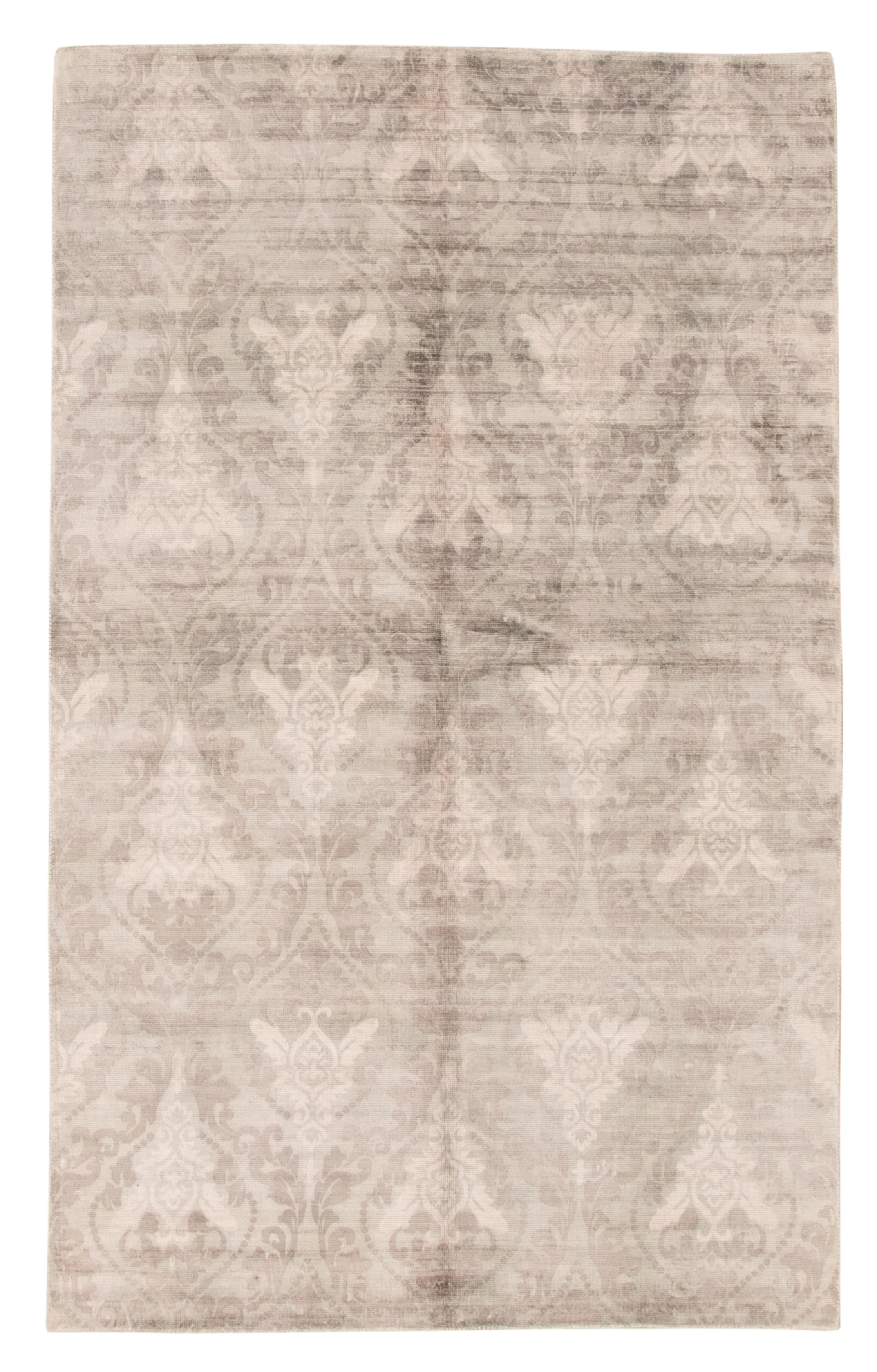 Hand loomed Galleria Ivory Viscose Rug 4'11" x 7'10" Size: 4'11" x 7'10"  