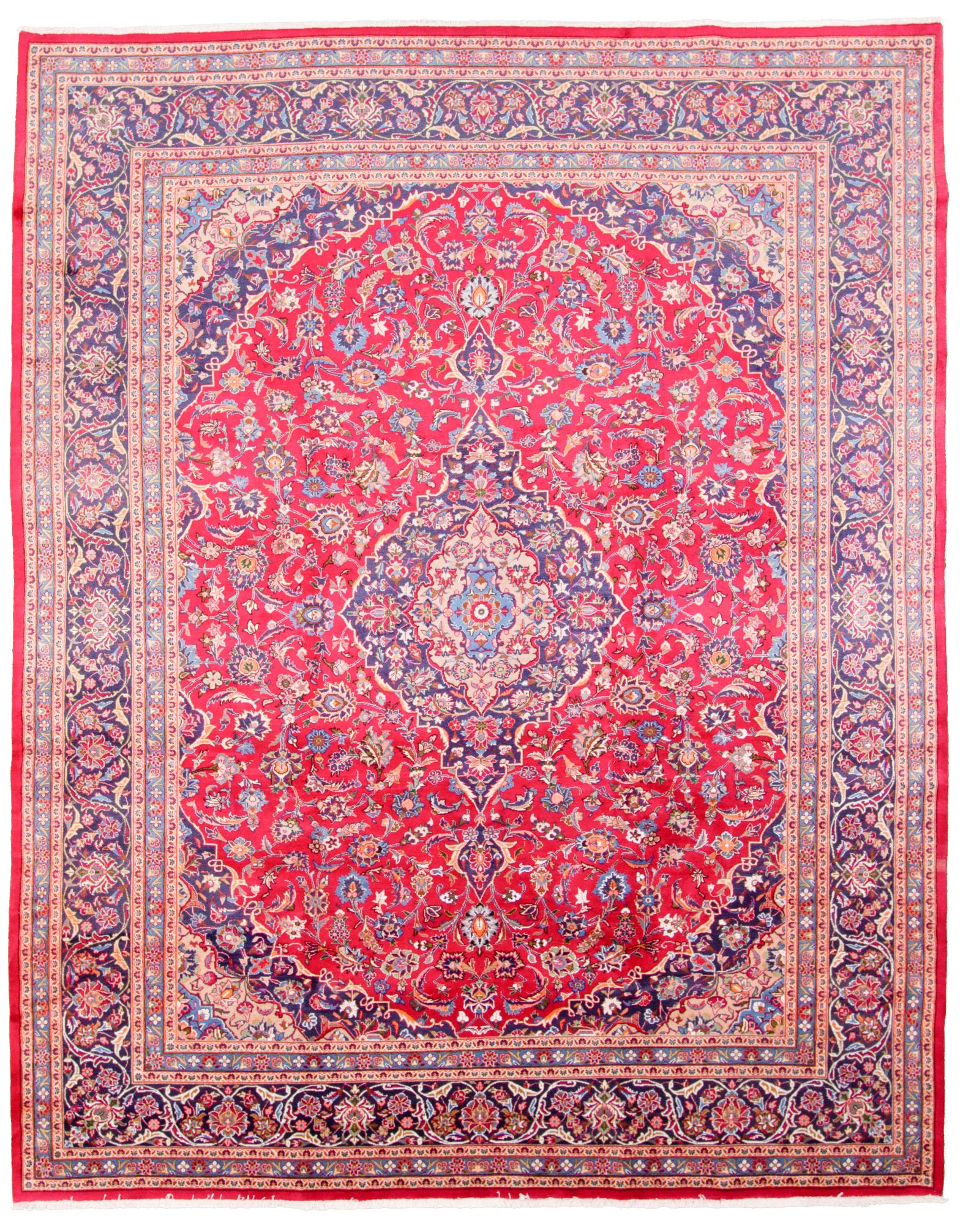 Hand-knotted Kashmar  Wool Rug 9'10" x 12'8" Size: 9'10" x 12'8"  