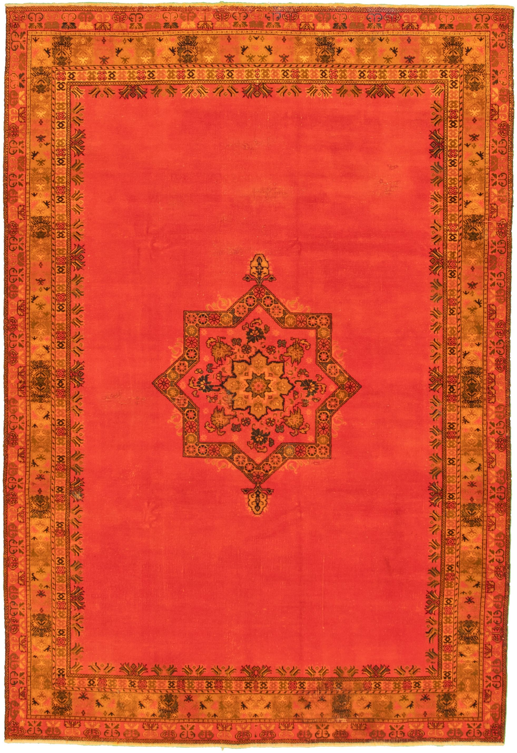 Hand-knotted Color Transition Red Wool Rug 6'6" x 9'6" Size: 6'6" x 9'6"  