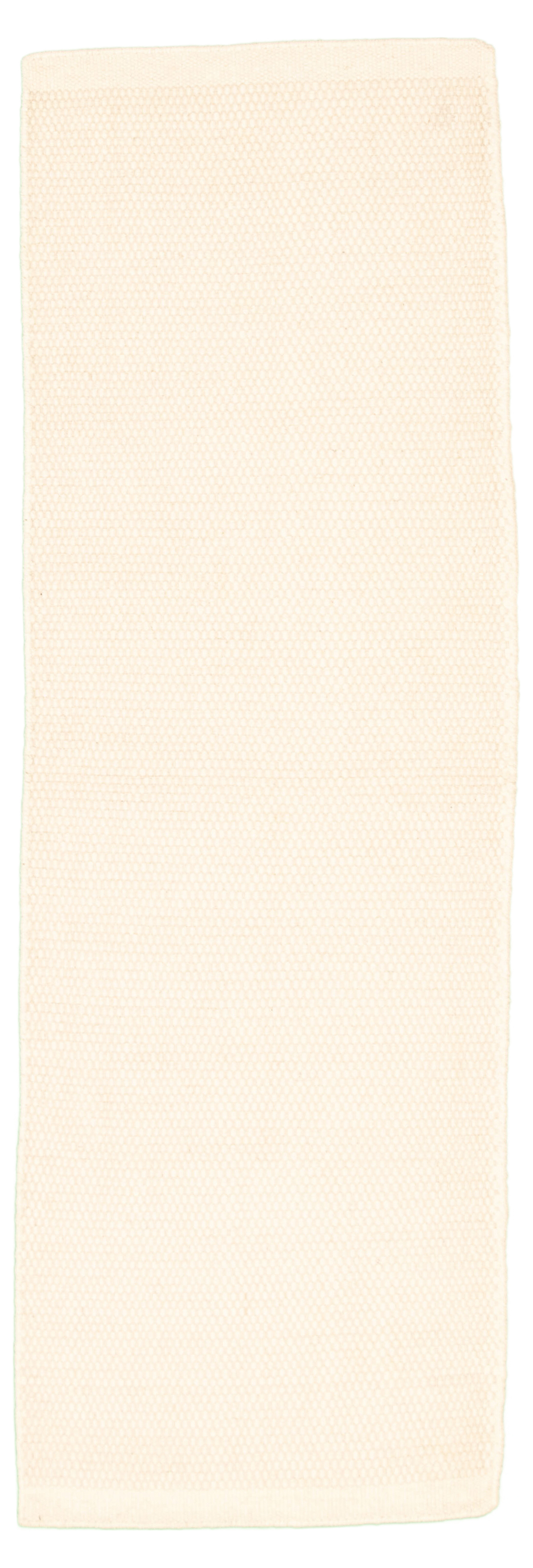 Hand loomed Bungalow CR Cream Wool Dhurrie 2'9" x 9'3" Size: 2'9" x 9'3"  