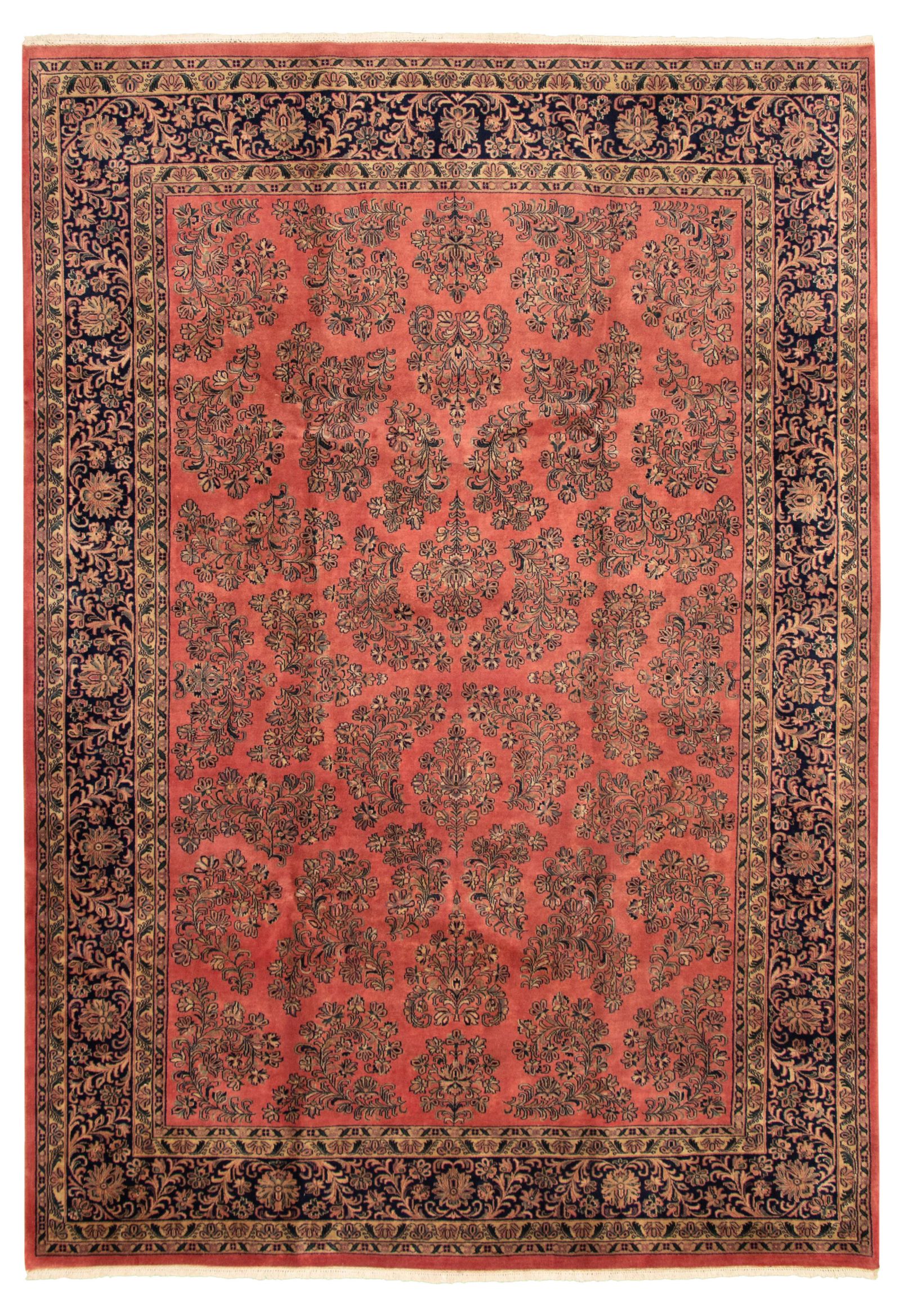 Hand-knotted Royal Sarough Dark Pink Wool Rug 7'11" x 11'5" Size: 7'11" x 11'5"  