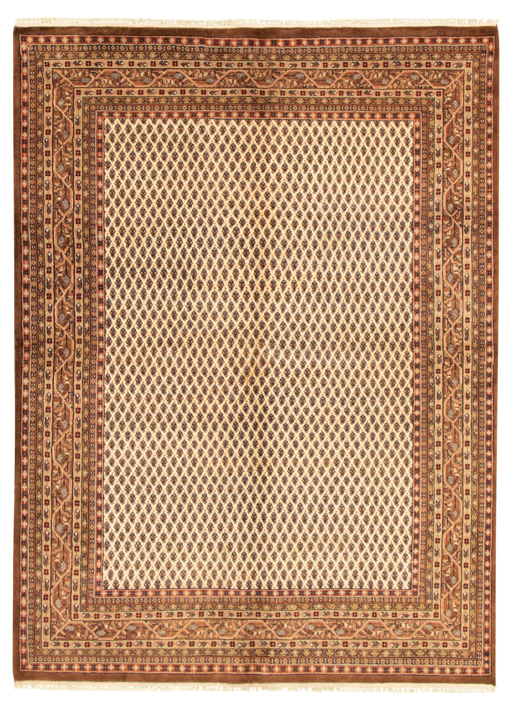 Hand-knotted Royal Sarough Cream Wool Rug 5'8" x 7'9" Size: 5'8" x 7'9"  