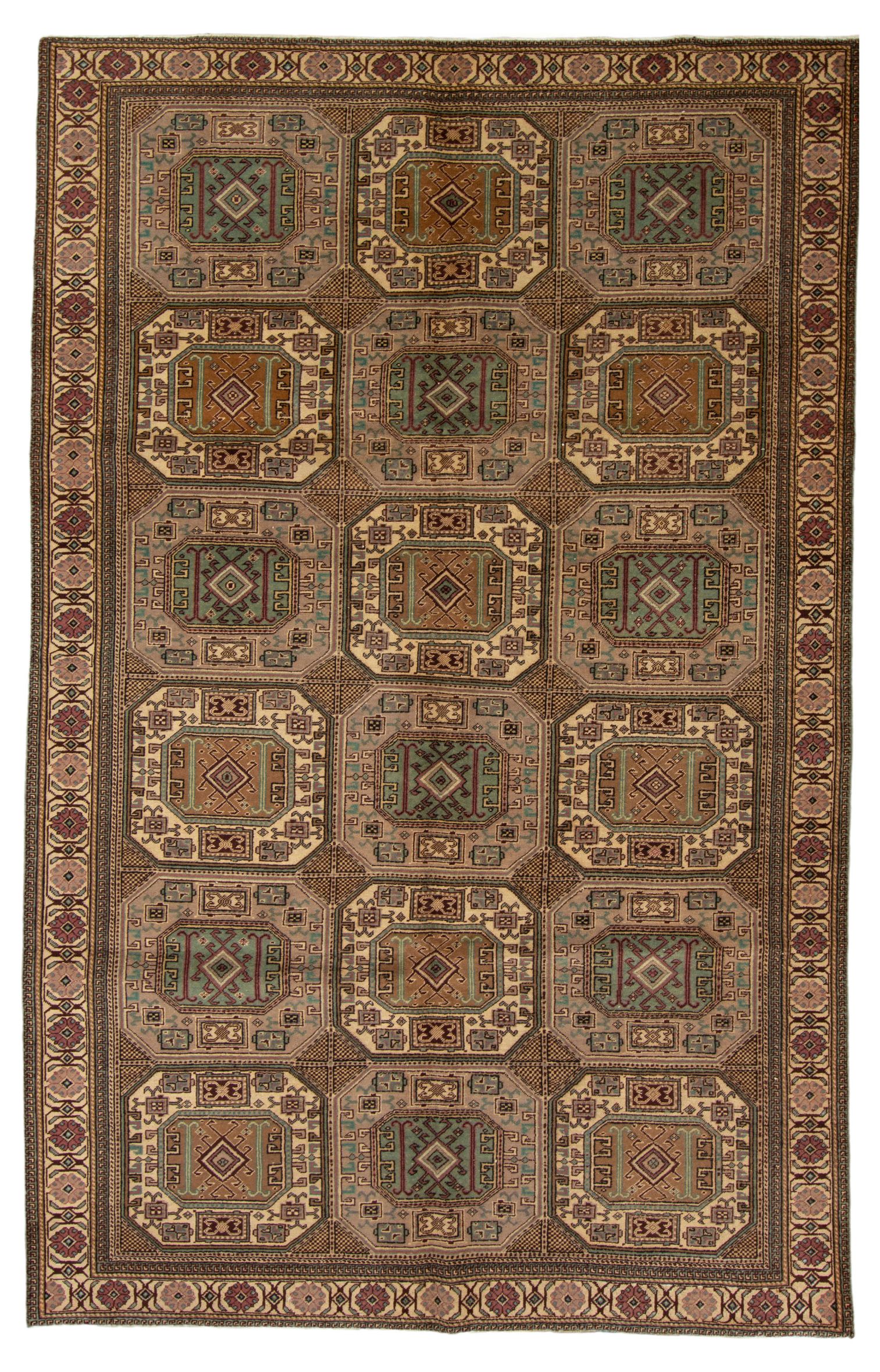 Hand-knotted Keisari Vintage Grey, Ivory  Rug 6'0" x 9'11" Size: 6'0" x 9'11"  