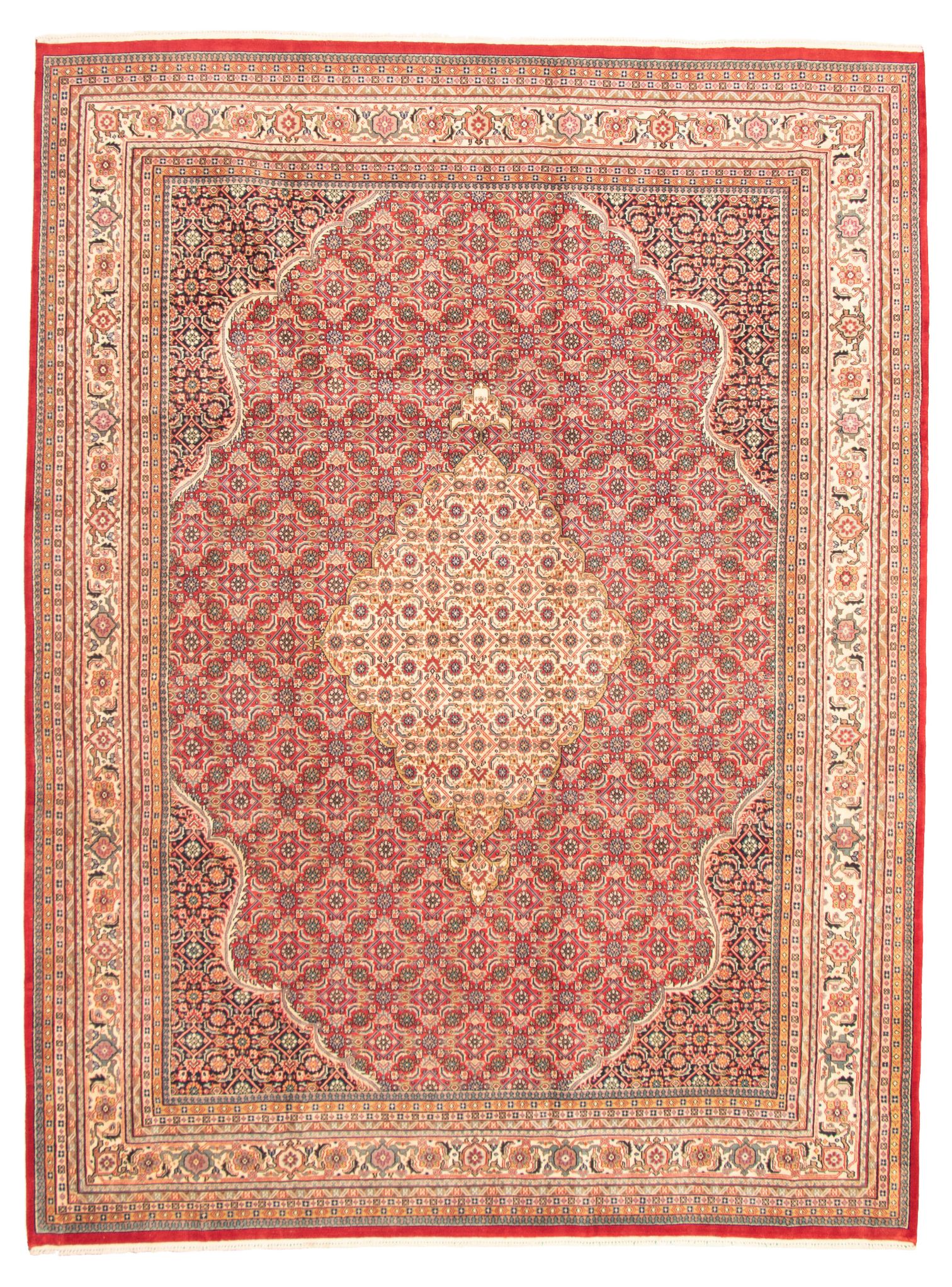 Hand-knotted Bijar Red Wool Rug 9'7" x 12'10" Size: 9'7" x 12'10"  
