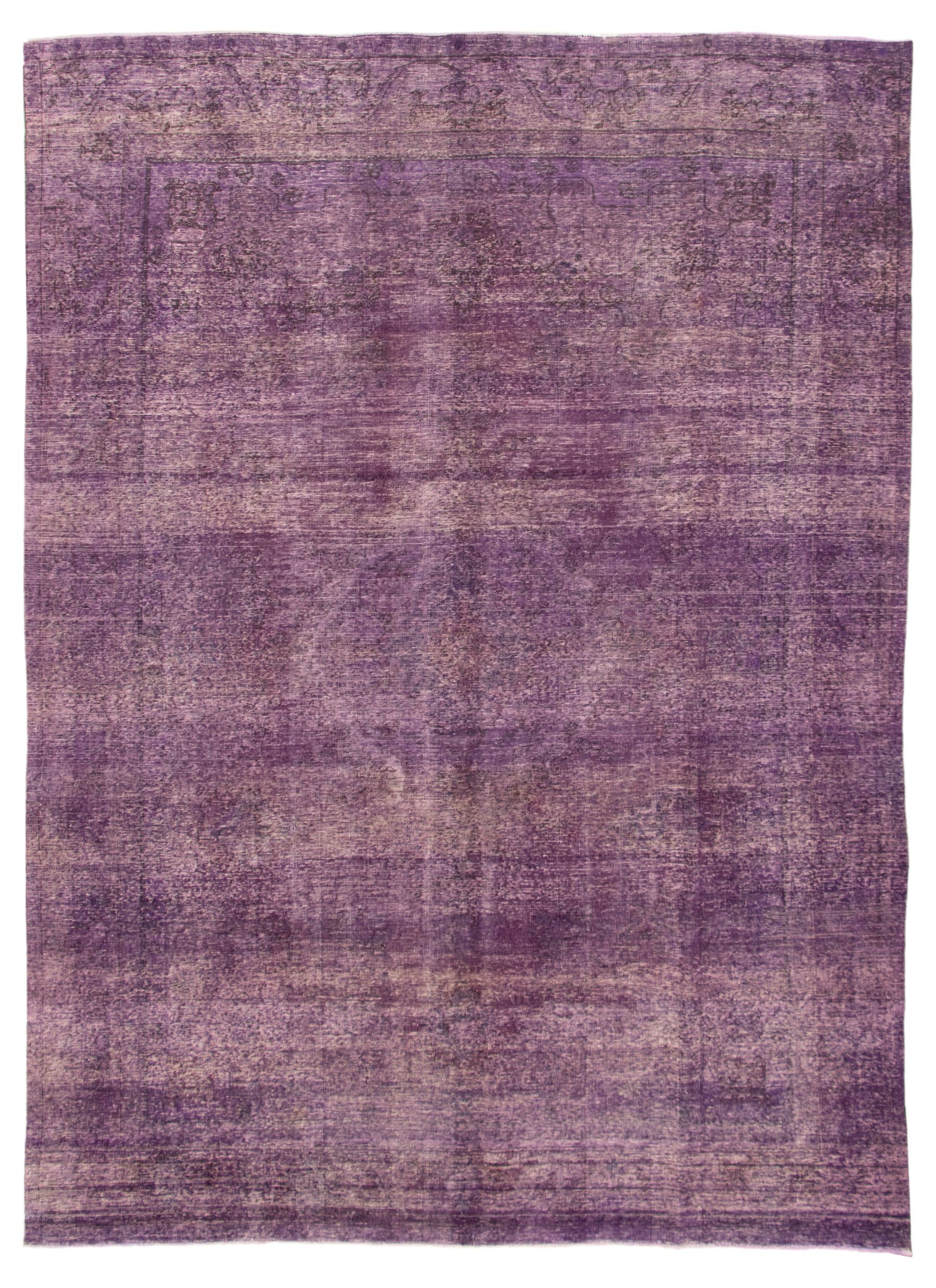 Hand-knotted Color Transition Purple Wool Rug 9'2" x 12'8" Size: 9'2" x 12'8"  