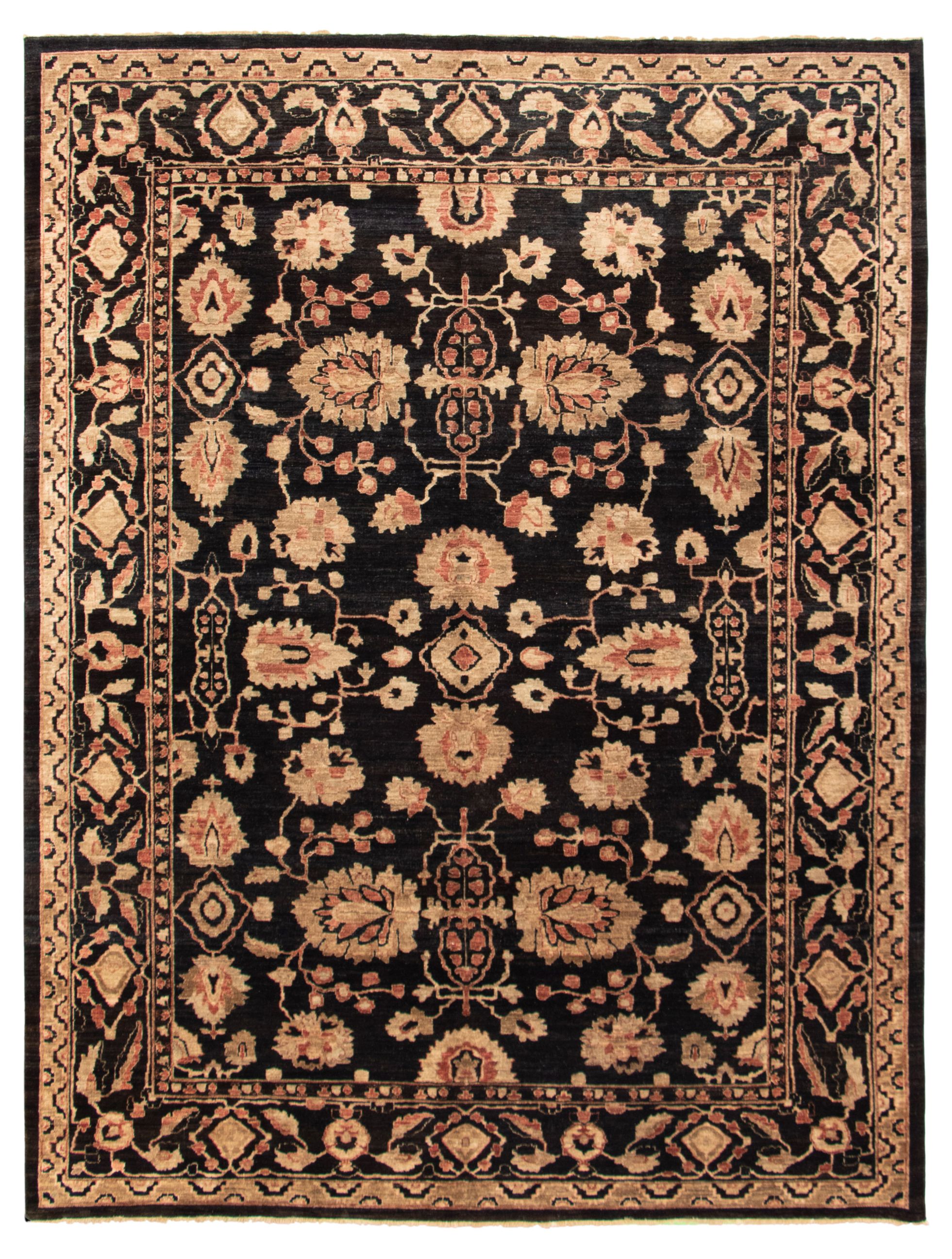 Hand-knotted Chobi Finest Black Wool Rug 8'10" x 12'0" Size: 8'10" x 12'0"  